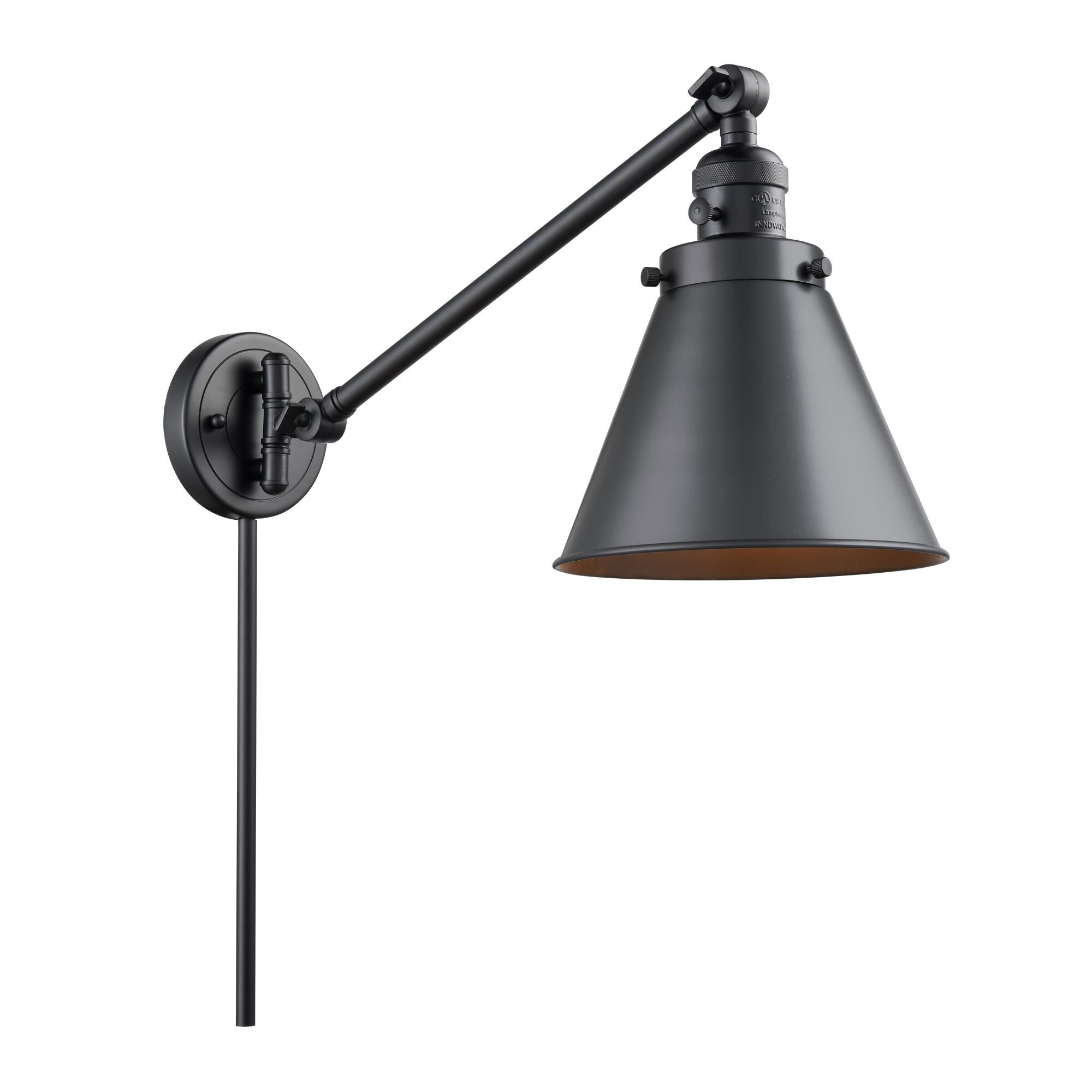 Innovations Lighting Bruno Marashlian Appalachian Wall Swing Lamp Appalachian - 237-BK-M13-BK - Restoration-Vintage