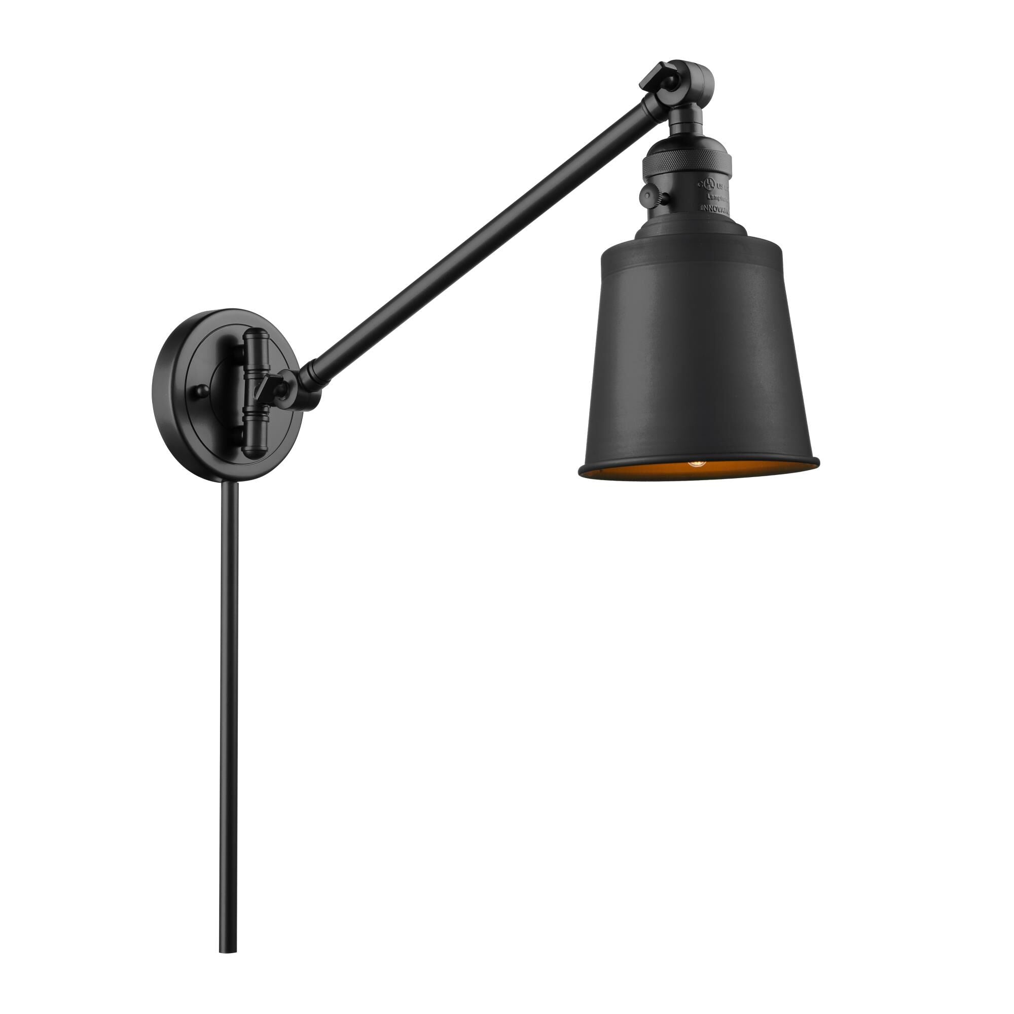 Innovations Lighting Bruno Marashlian Addison Wall Swing Lamp Addison - 237-BK-M9-BK - Restoration-Vintage
