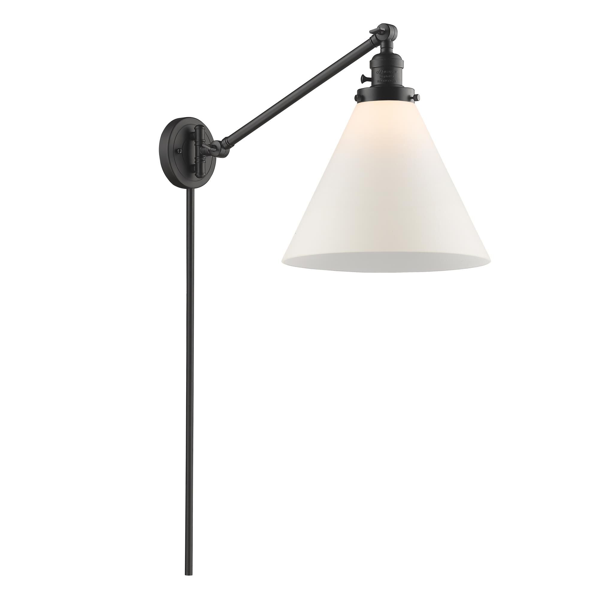 Innovations Lighting Bruno Marashlian Cone Wall Swing Lamp Cone - 237-OB-G41-L - Transitional