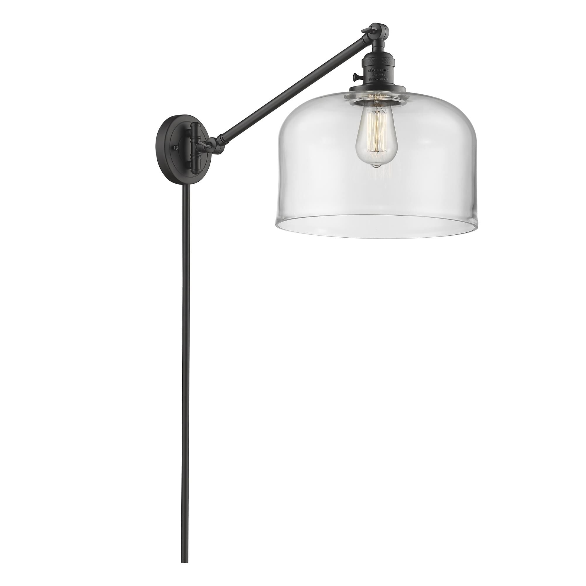 Innovations Lighting Bruno Marashlian Bell Wall Swing Lamp Bell - 237-OB-G72-L - Restoration-Vintage