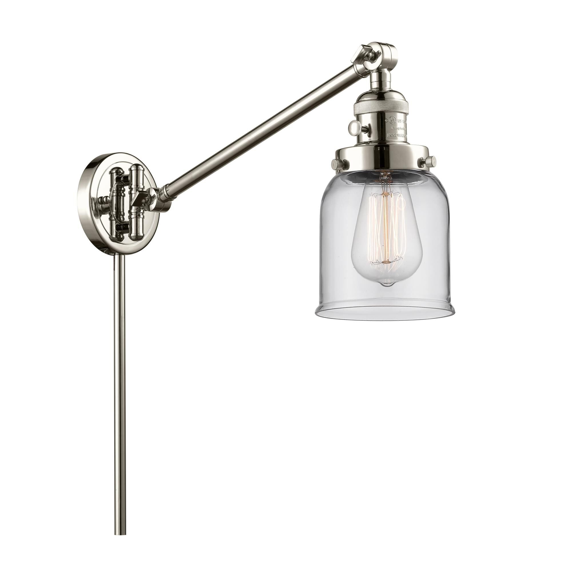 Innovations Lighting Bruno Marashlian Small Bell Wall Swing Lamp Small Bell - 237-PN-G52 - Restoration-Vintage