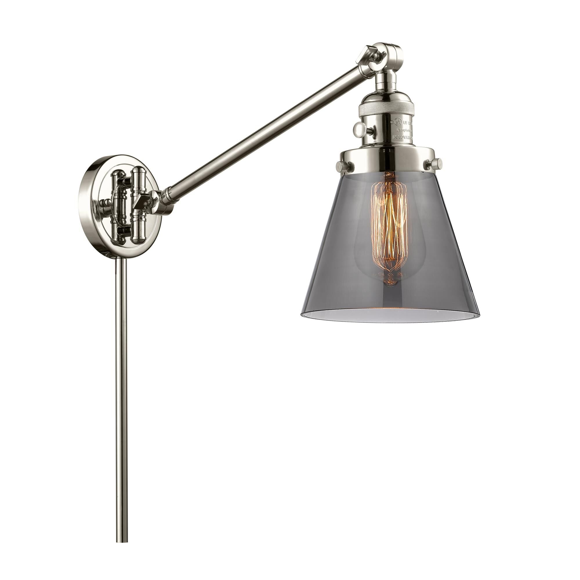 Innovations Lighting Bruno Marashlian Small Cone Wall Swing Lamp Small Cone - 237-PN-G63 - Restoration-Vintage