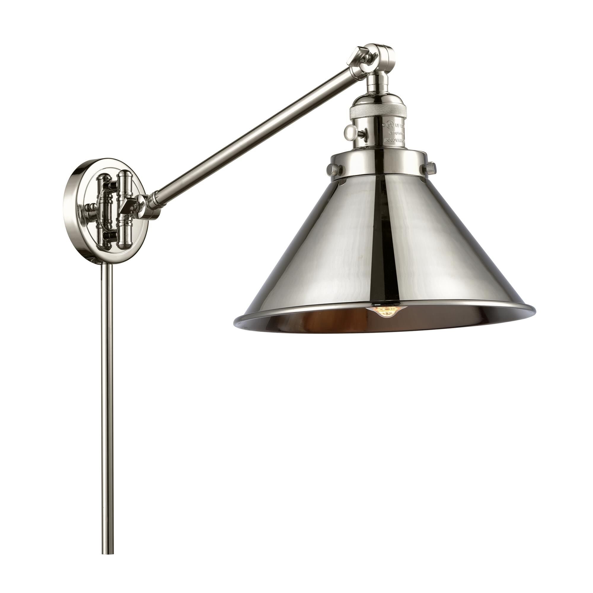 Innovations Lighting Bruno Marashlian Briarcliff Wall Swing Lamp Briarcliff - 237-PN-M10-PN - Restoration-Vintage