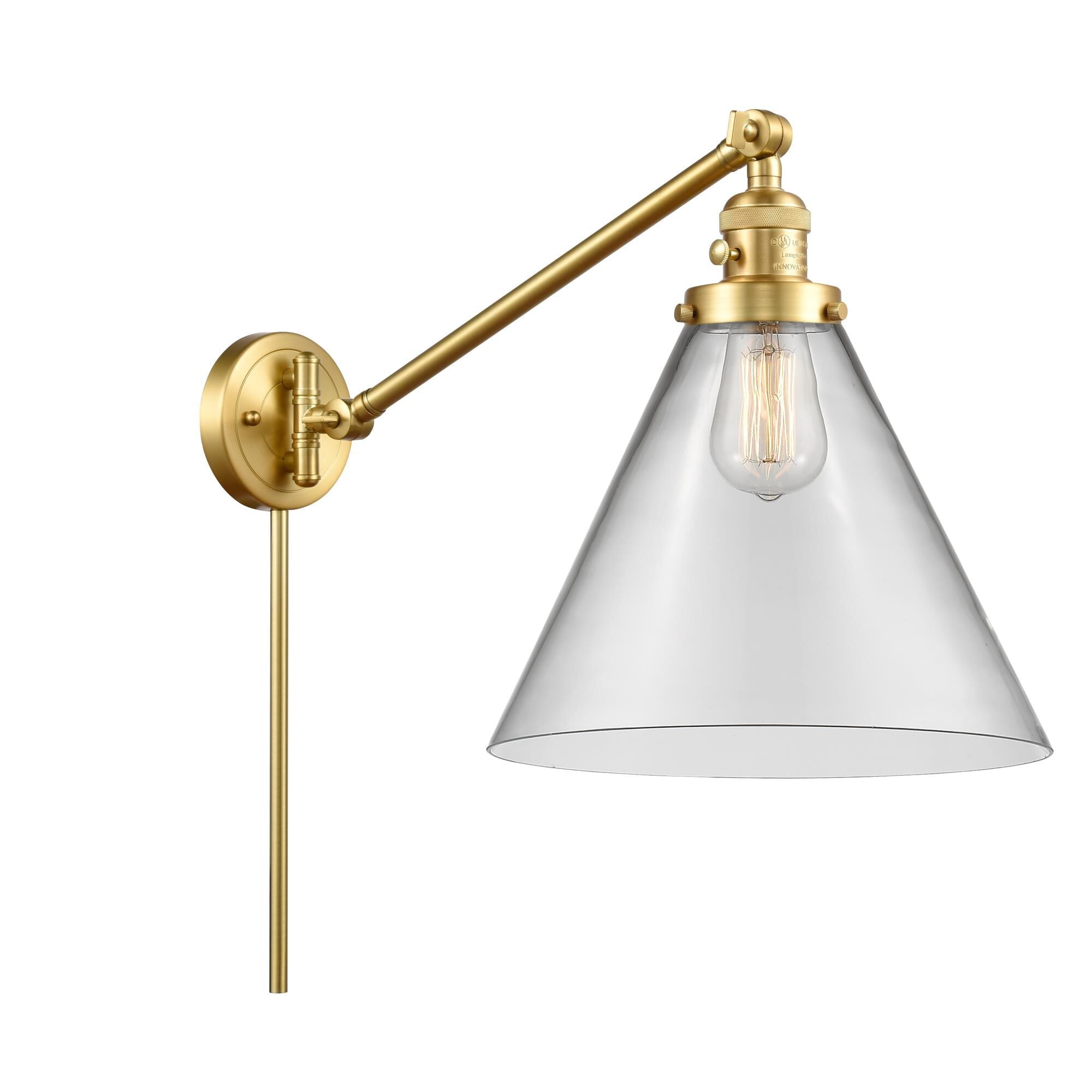 Innovations Lighting Bruno Marashlian Cone Wall Swing Lamp Cone - 237-SG-G42-L - Transitional
