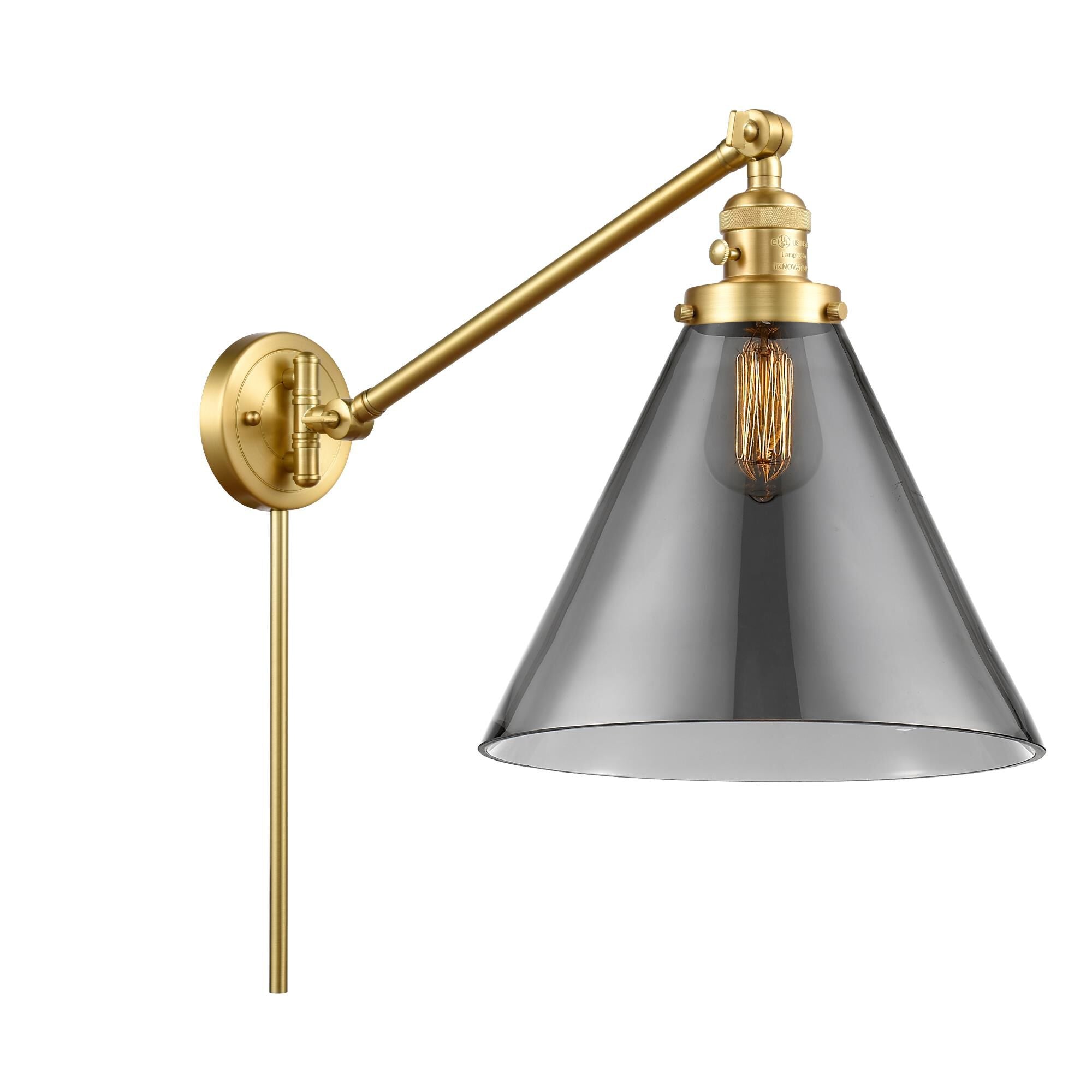 Innovations Lighting Bruno Marashlian Cone Wall Swing Lamp Cone - 237-SG-G43-L - Transitional