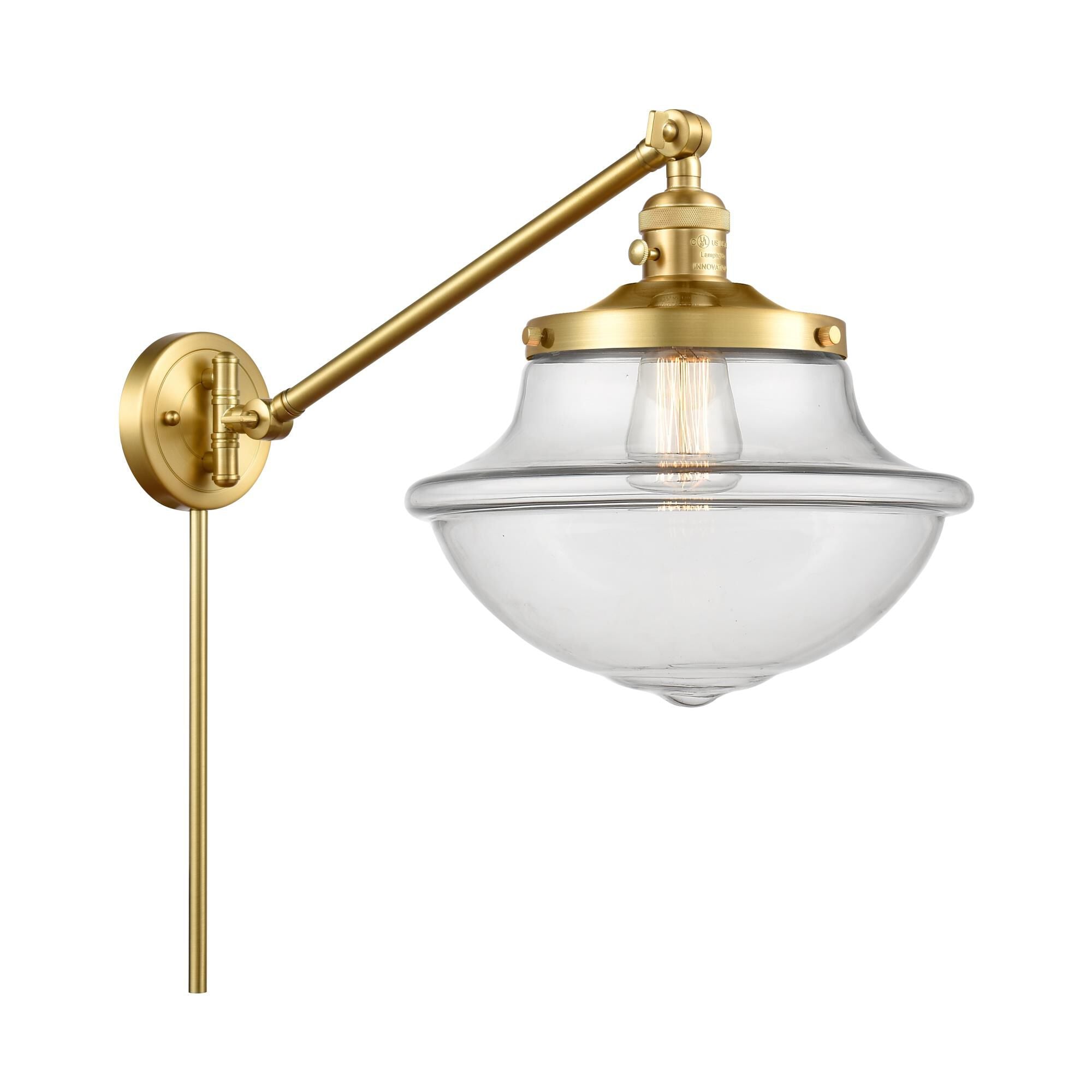 Innovations Lighting Bruno Marashlian Oxford Wall Swing Lamp Oxford - 237-SG-G542 - Traditional