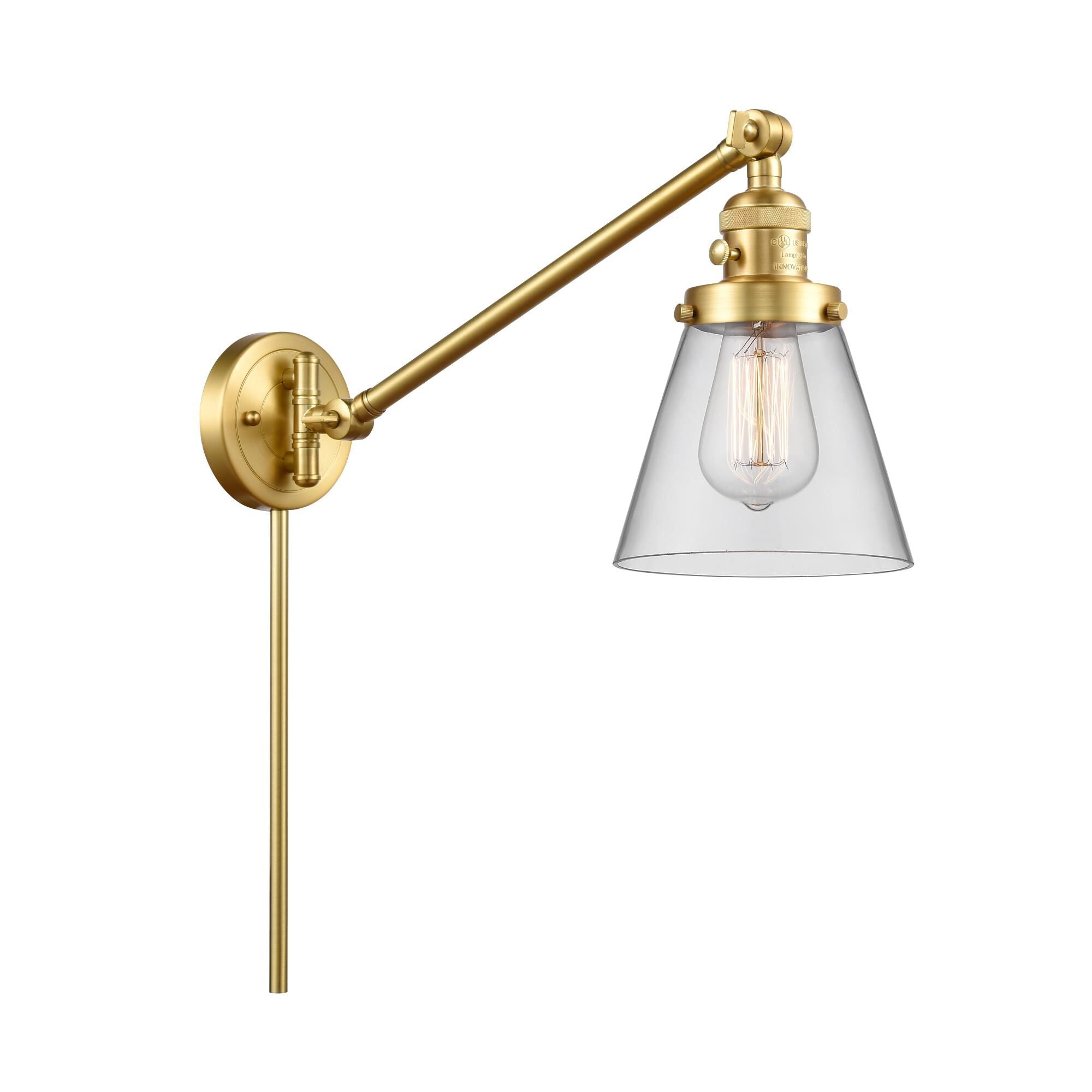 Innovations Lighting Bruno Marashlian Small Cone Wall Swing Lamp Small Cone - 237-SG-G62 - Restoration-Vintage