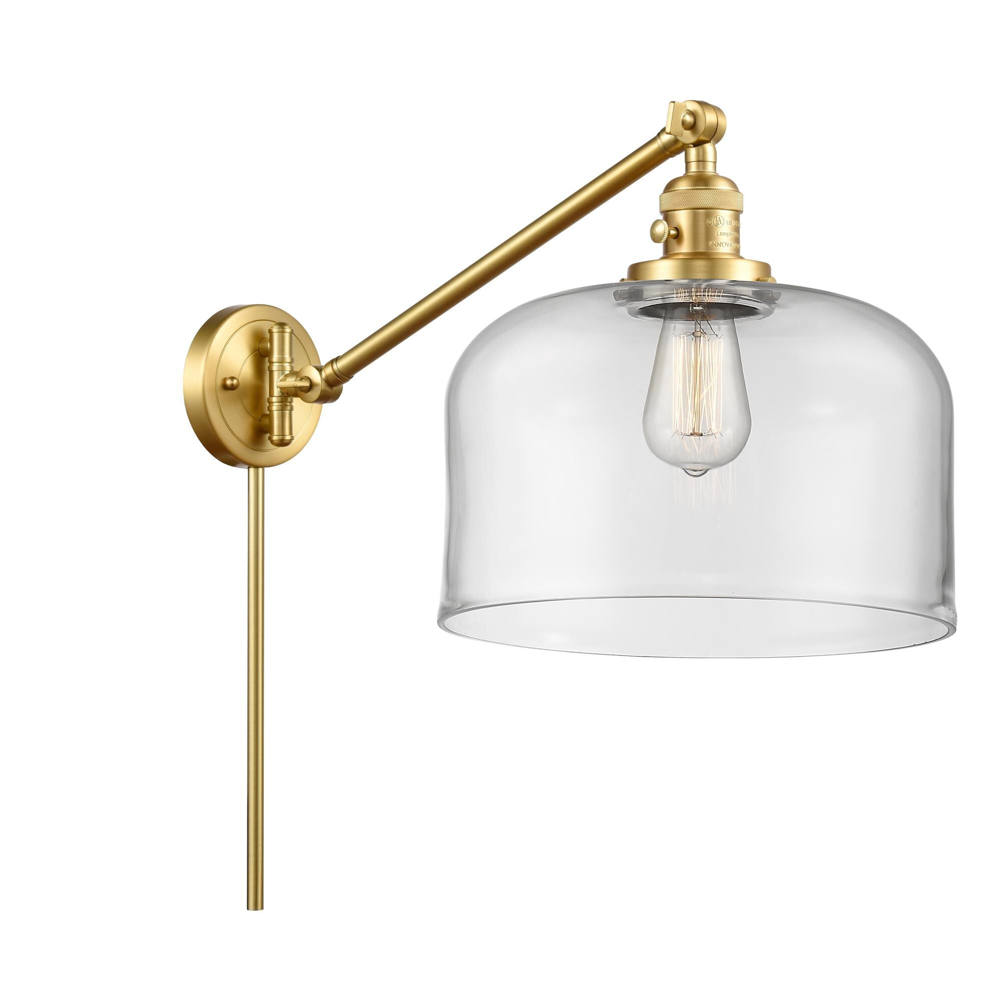 Innovations Lighting Bruno Marashlian X-Large Bell Wall Swing Lamp X-Large Bell - 237-SG-G72-L - Industrial