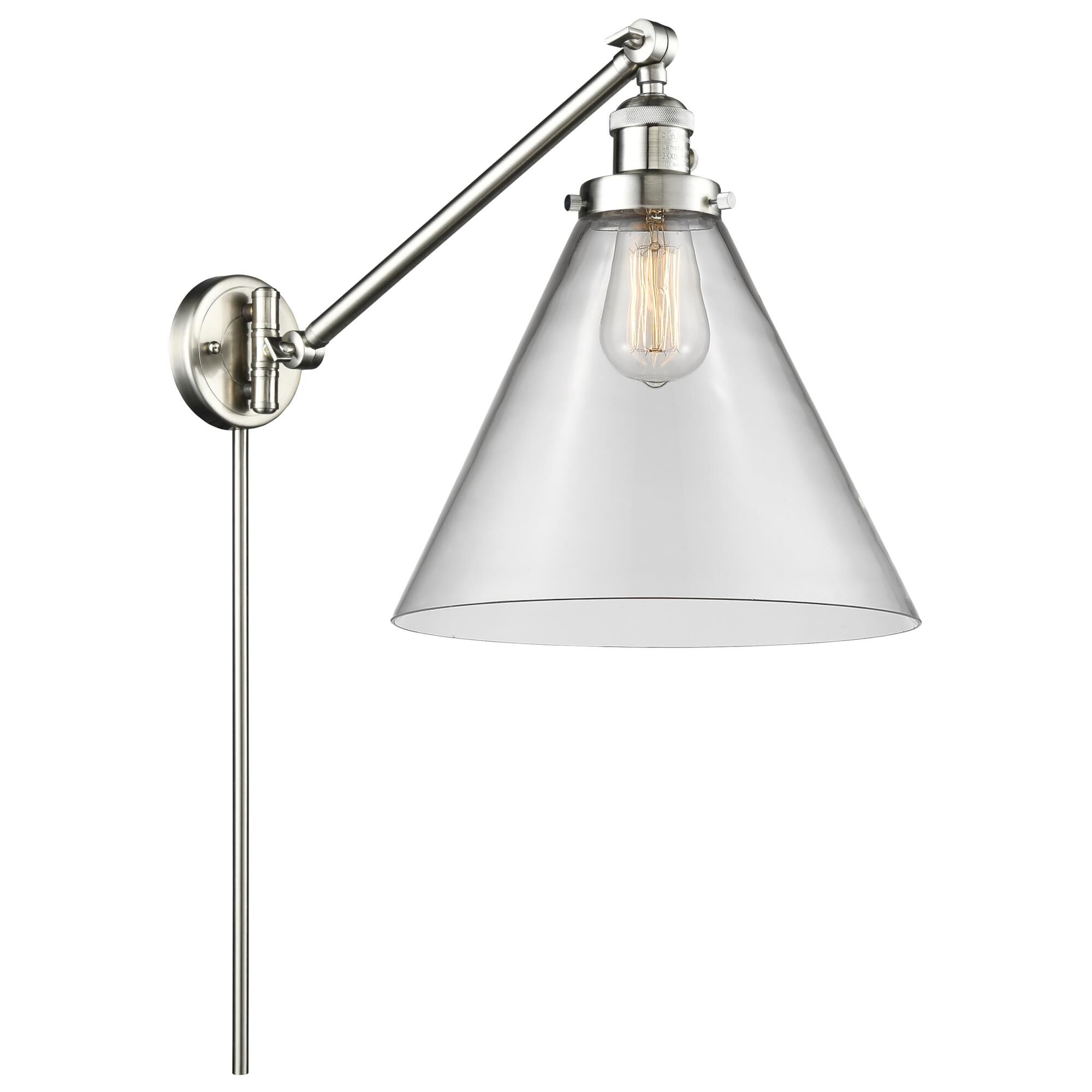 Innovations Lighting Bruno Marashlian Cone Wall Swing Lamp Cone - 237-SN-G42-L - Transitional