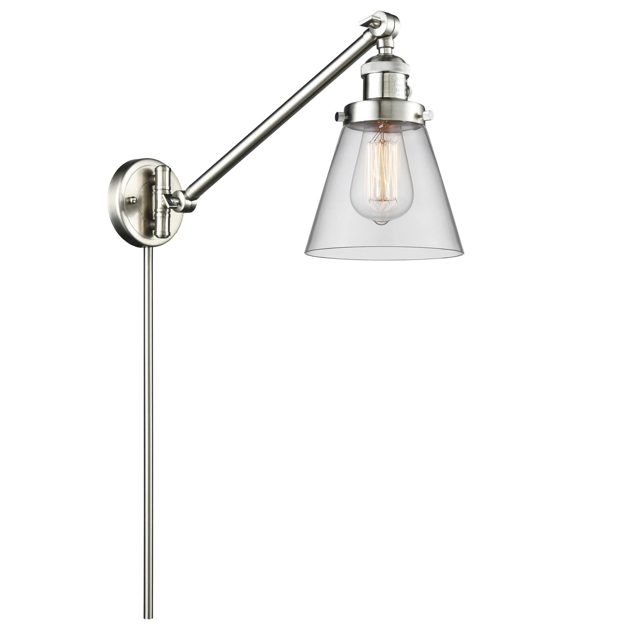 Innovations Lighting Bruno Marashlian Small Cone Wall Swing Lamp Small Cone - 237-SN-G62 - Restoration-Vintage