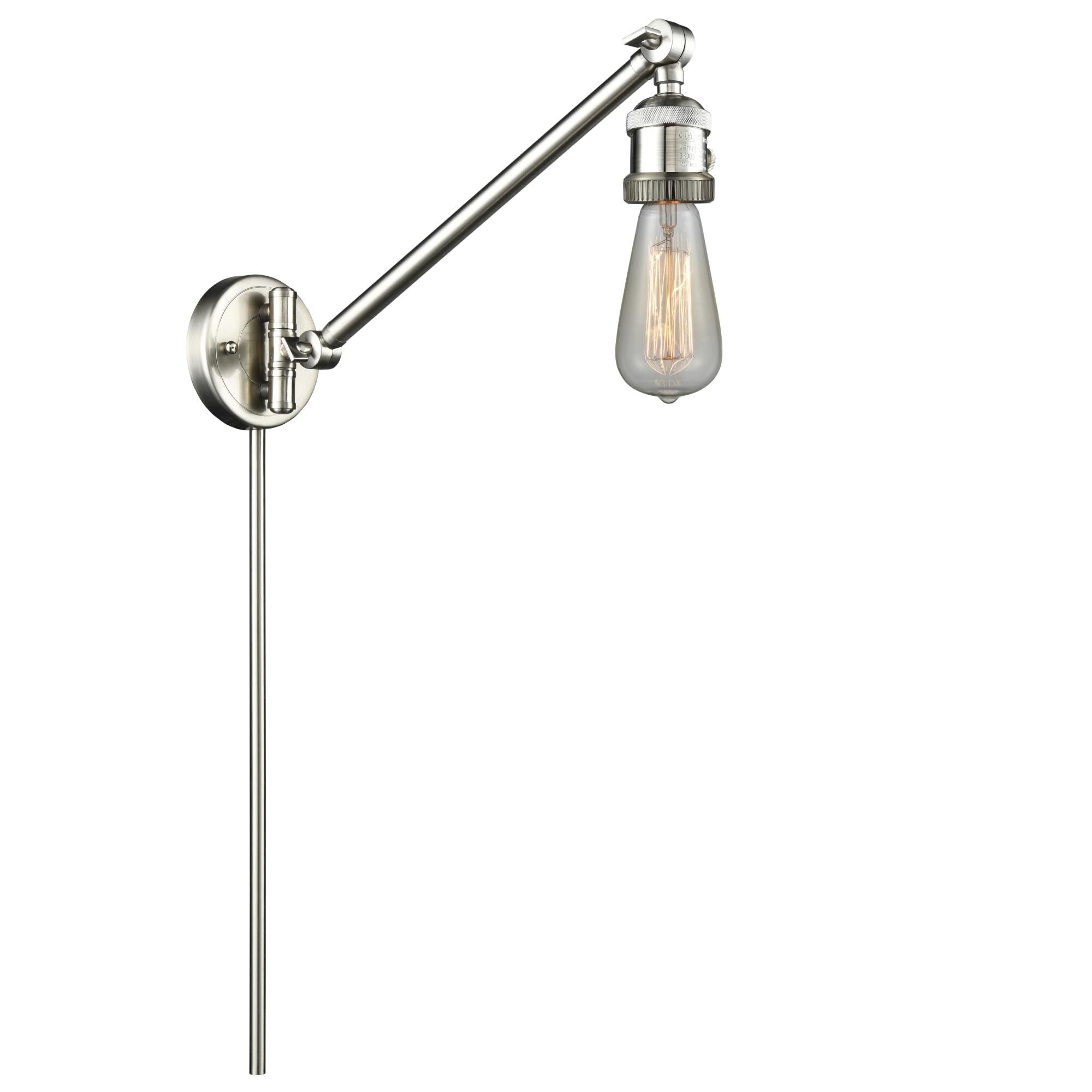 Innovations Lighting Bruno Marashlian Bare Bulb Wall Swing Lamp Bare Bulb - 237-SN - Restoration-Vintage