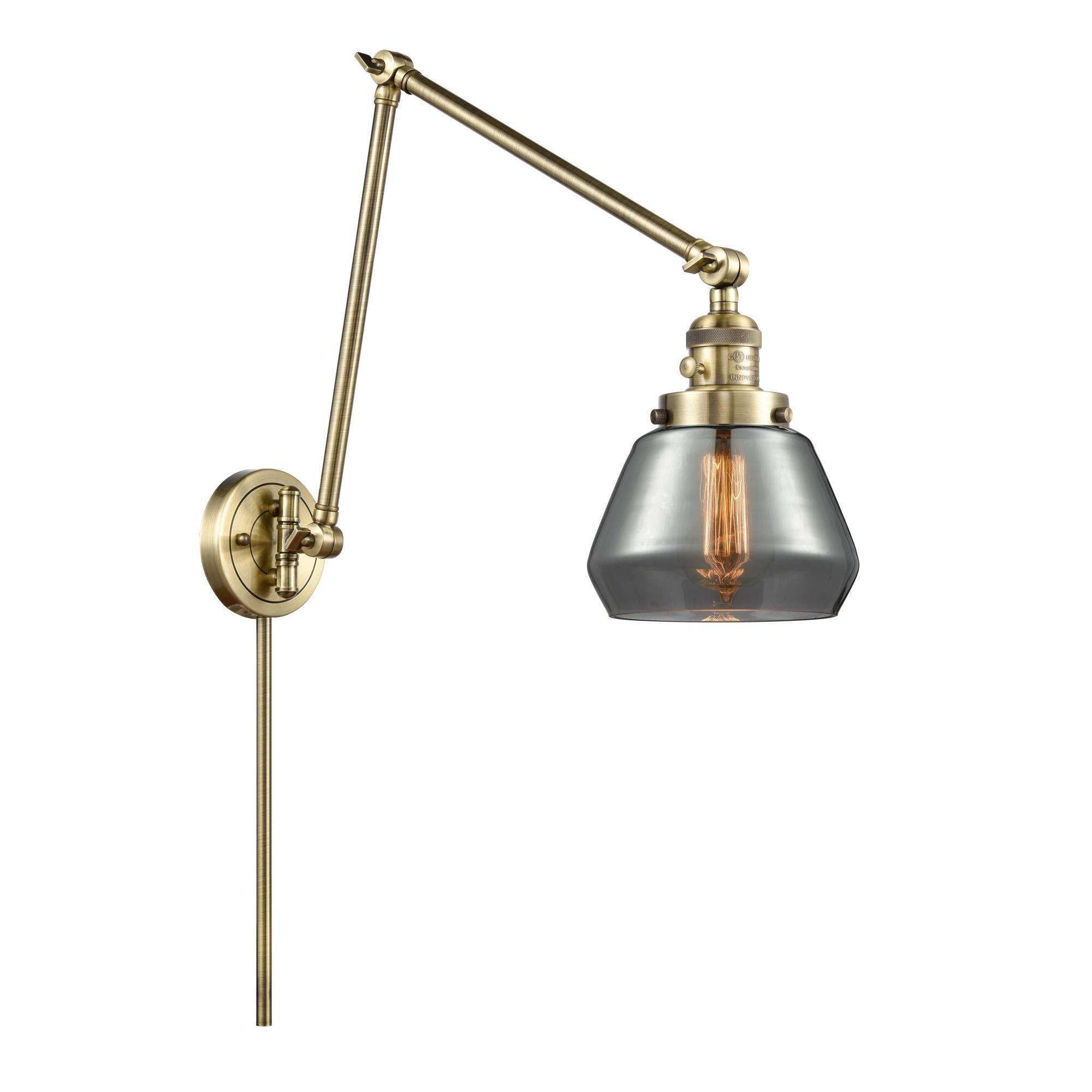 Innovations Lighting Bruno Marashlian Fulton LED Wall Swing Lamp Fulton - 238-AB-G173 - Restoration-Vintage