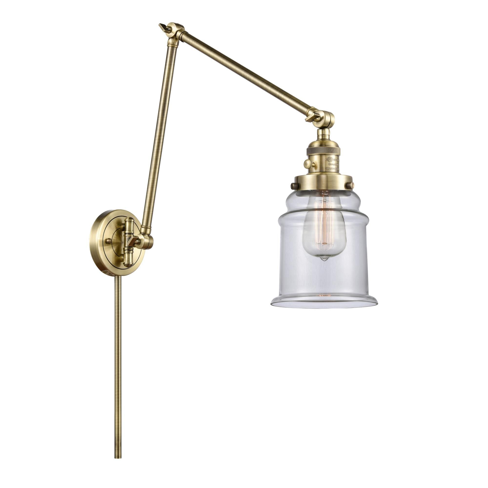 Innovations Lighting Bruno Marashlian Canton LED Wall Swing Lamp Canton - 238-AB-G182 - Restoration-Vintage