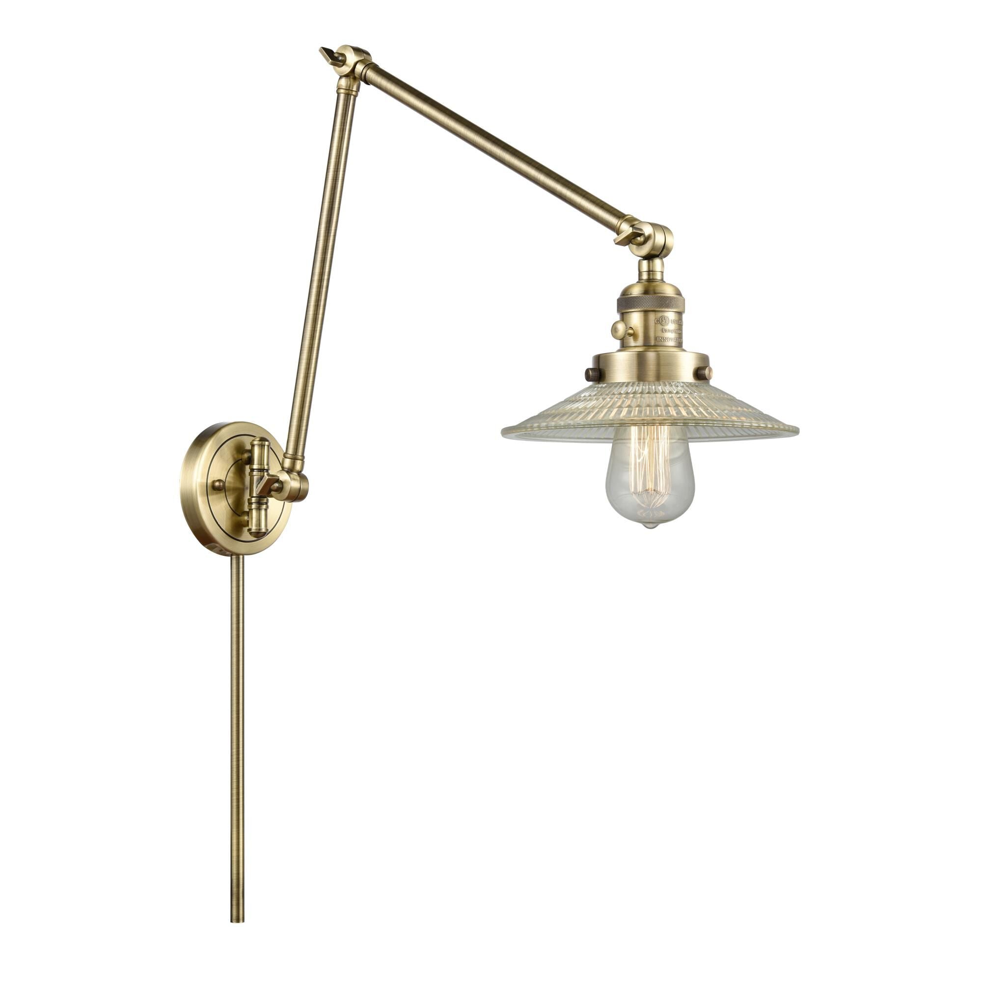 Innovations Lighting Bruno Marashlian Halophane Wall Swing Lamp Halophane - 238-AB-G2 - Industrial