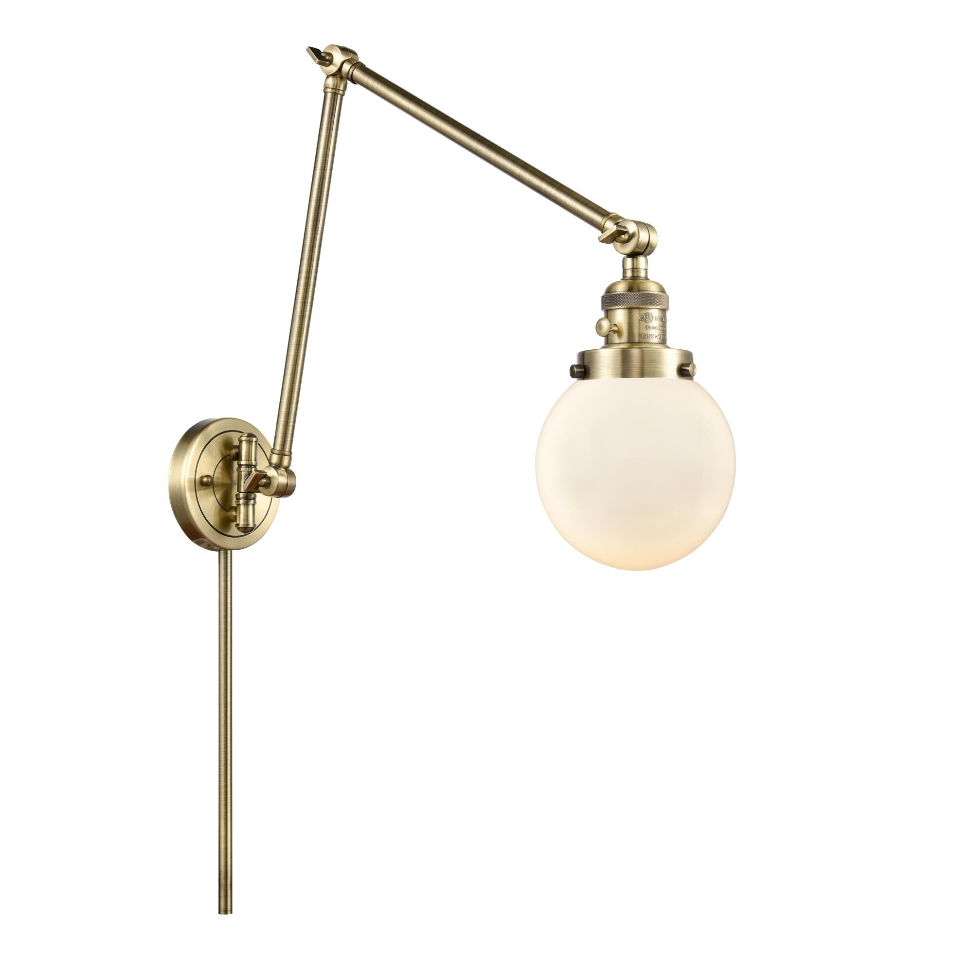 Innovations Lighting Bruno Marashlian Beacon Wall Swing Lamp Beacon - 238-AB-G201-6 - Transitional