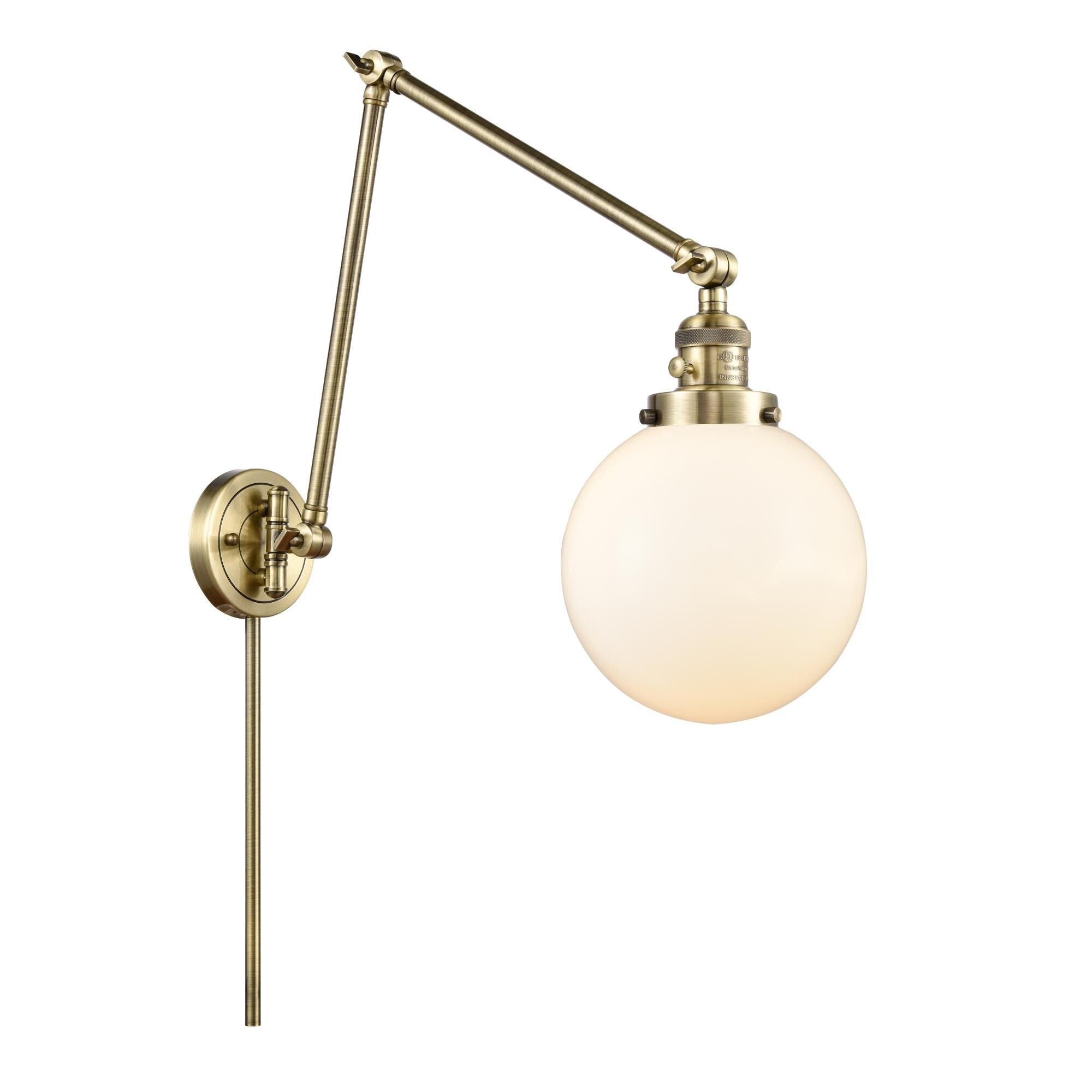 Innovations Lighting Bruno Marashlian Large Beacon Wall Swing Lamp Large Beacon - 238-AB-G201-8 - Transitional