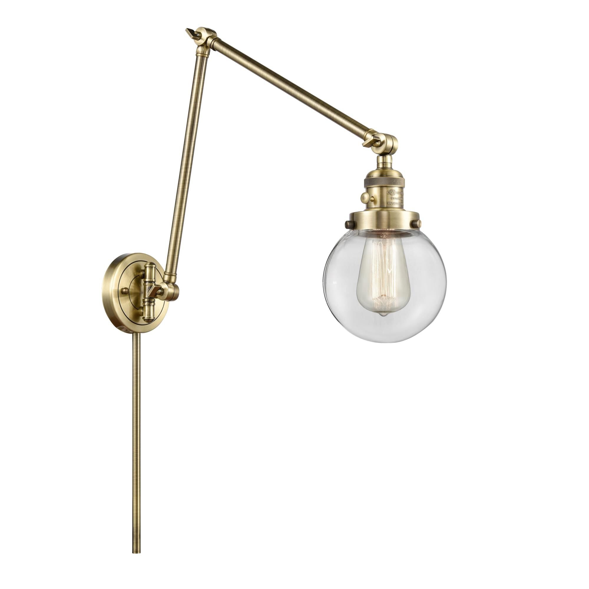 Innovations Lighting Bruno Marashlian Beacon Wall Swing Lamp Beacon - 238-AB-G202-6 - Transitional