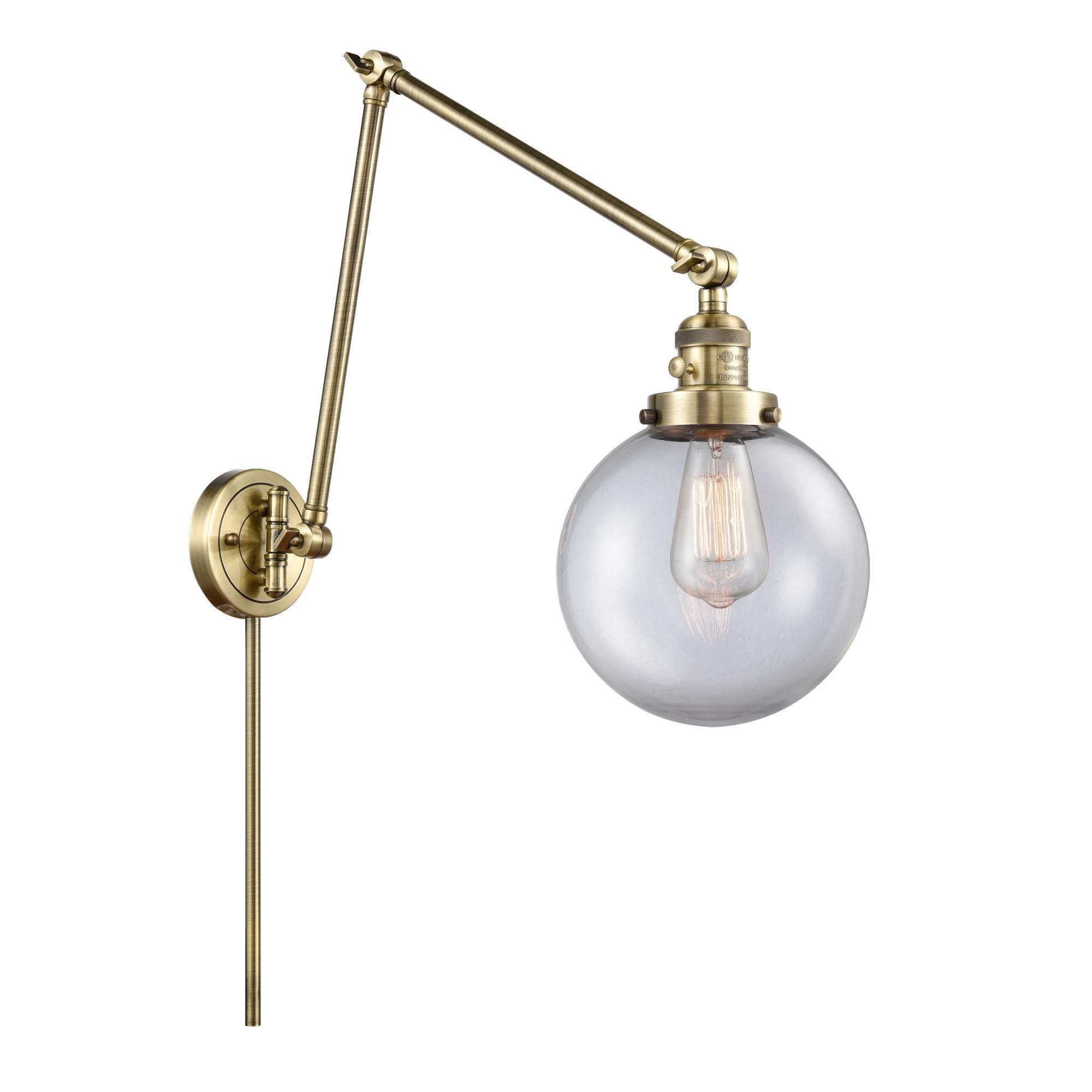 Innovations Lighting Bruno Marashlian Large Beacon Wall Swing Lamp Large Beacon - 238-AB-G202-8 - Transitional