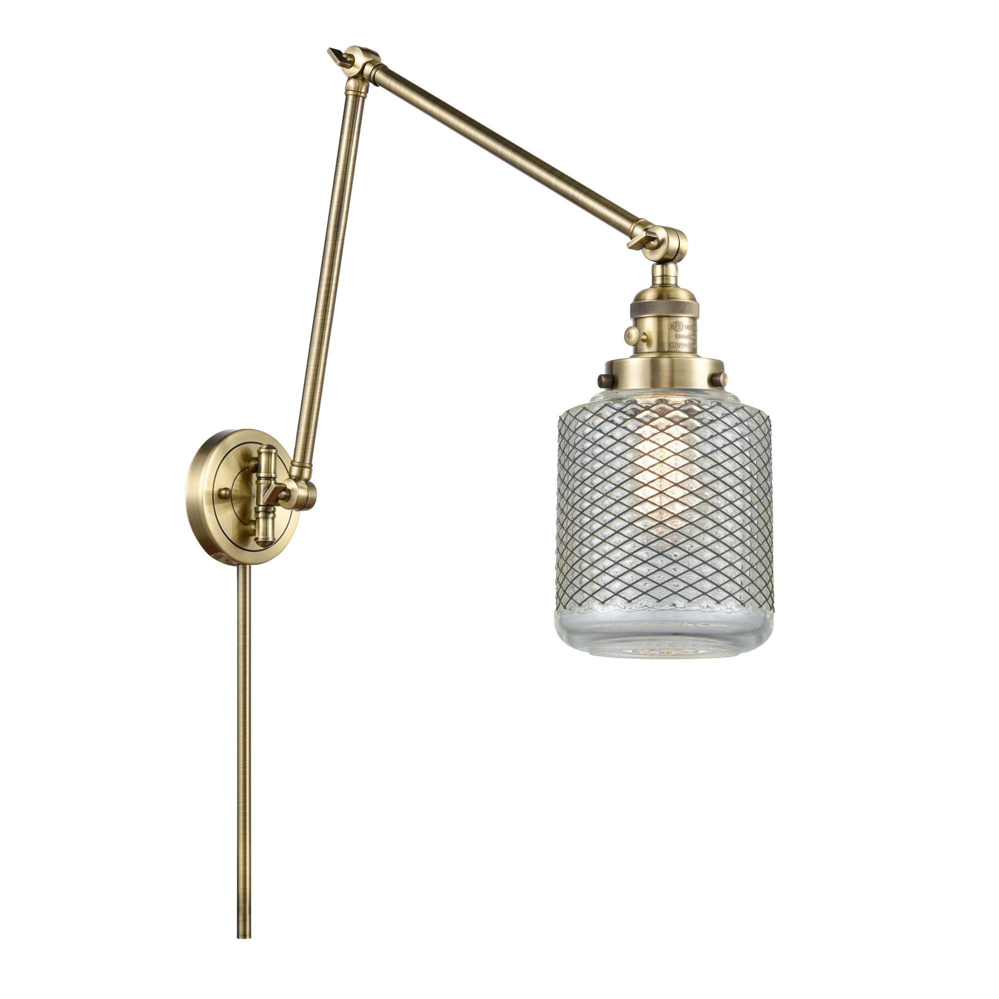 Innovations Lighting Bruno Marashlian Stanton Wall Swing Lamp Stanton - 238-AB-G262 - Farmhouse