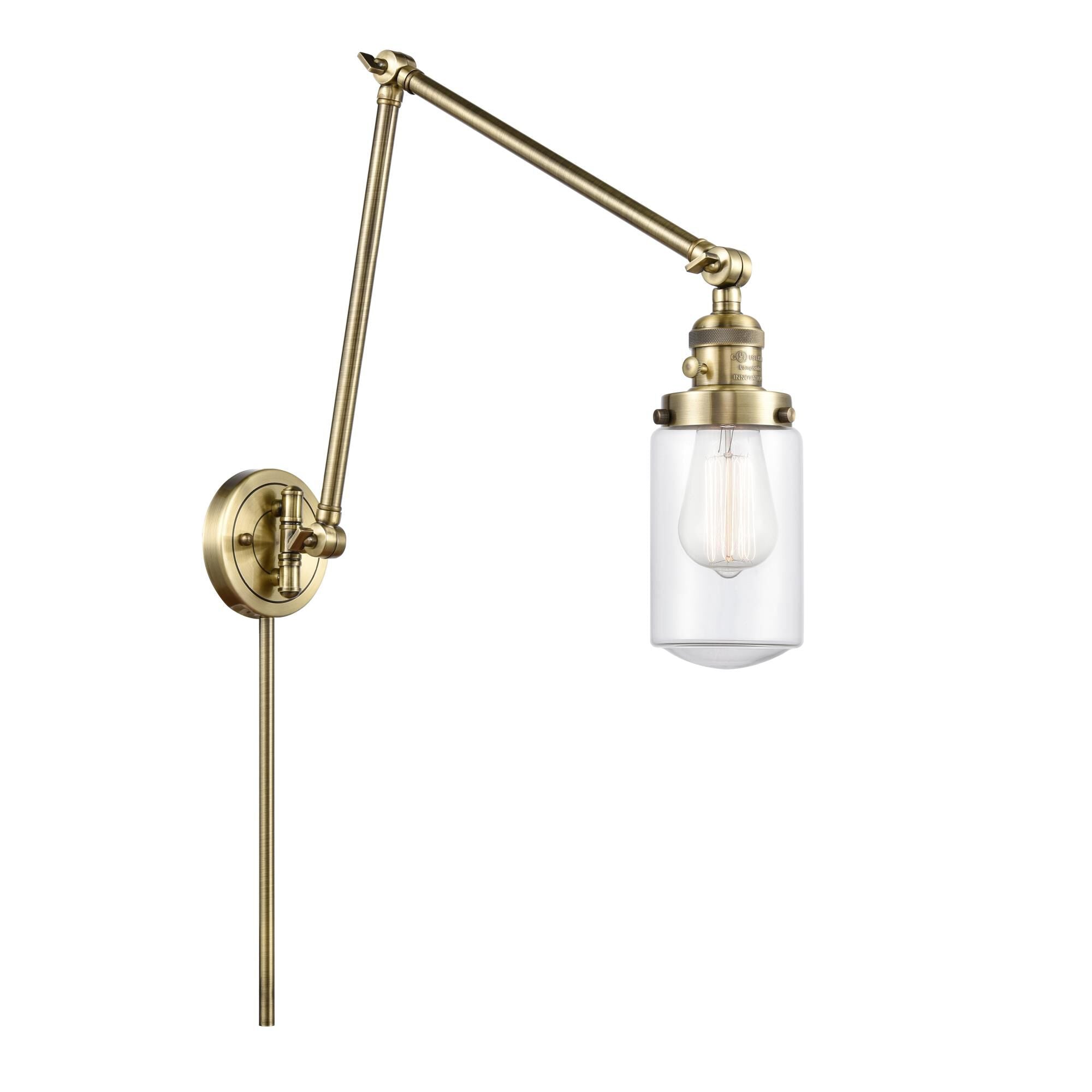 Innovations Lighting Bruno Marashlian Dover Wall Swing Lamp Dover - 238-AB-G312 - Traditional