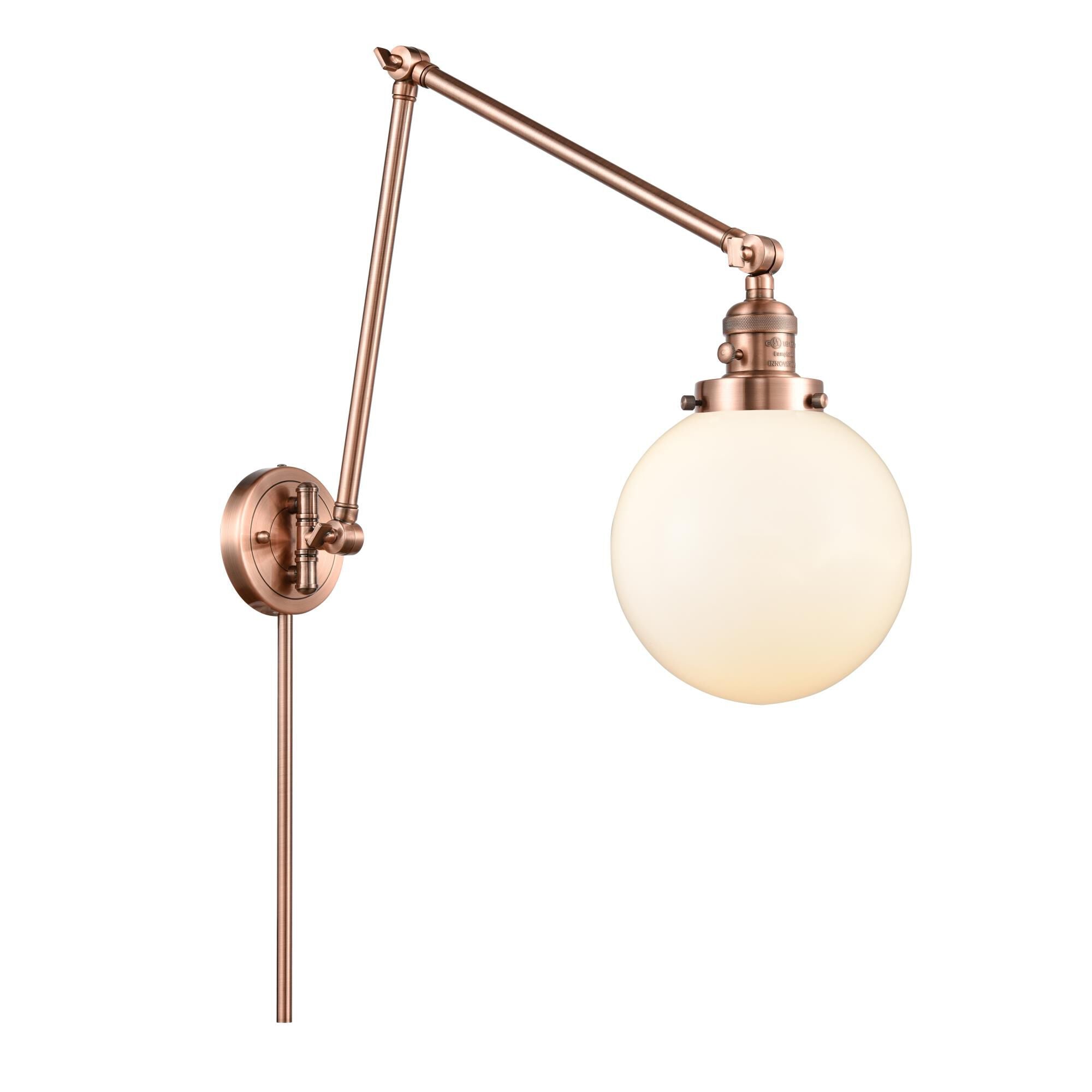 Innovations Lighting Bruno Marashlian Large Beacon Wall Swing Lamp Large Beacon - 238-AC-G201-8 - Transitional