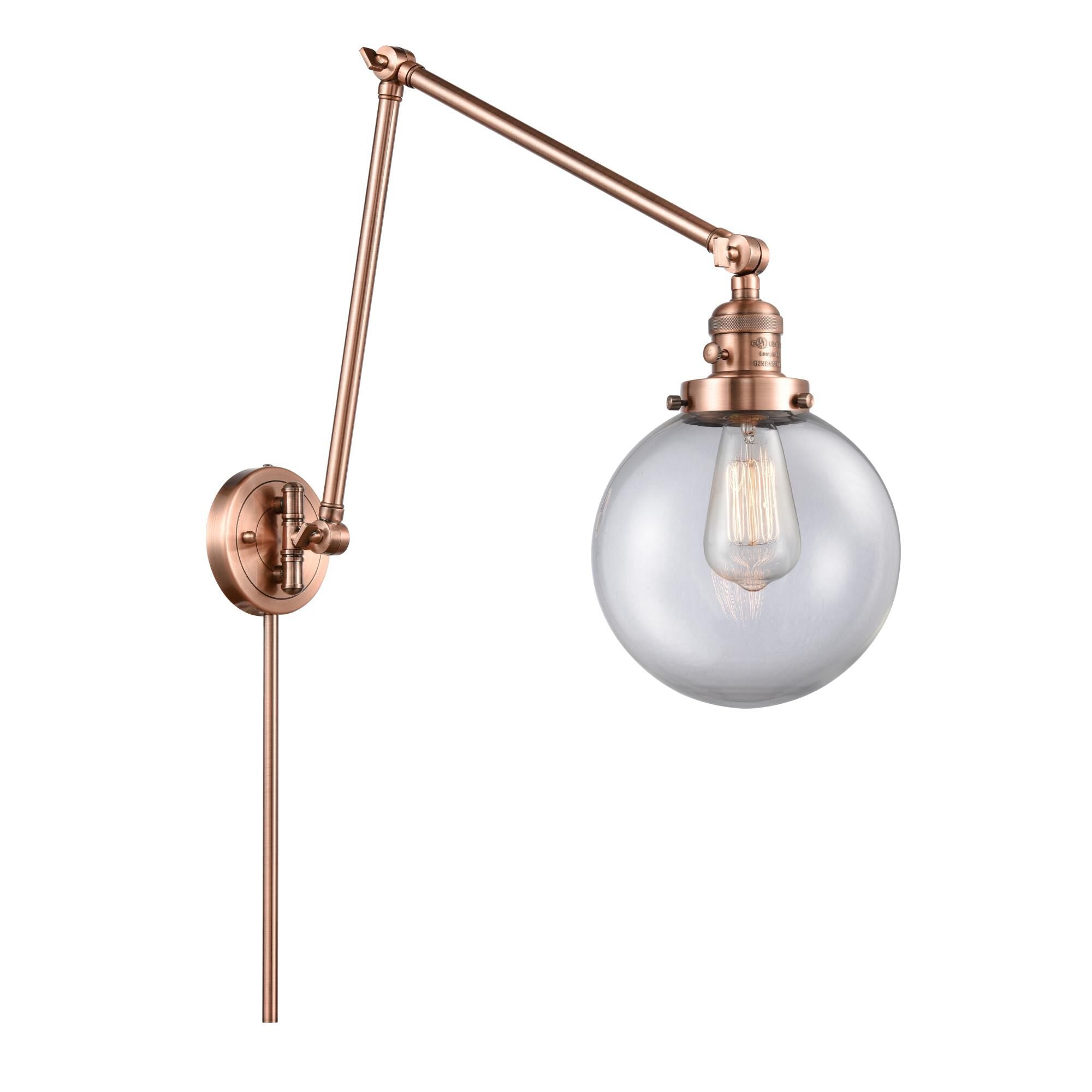Innovations Lighting Bruno Marashlian Large Beacon Wall Swing Lamp Large Beacon - 238-AC-G202-8 - Transitional