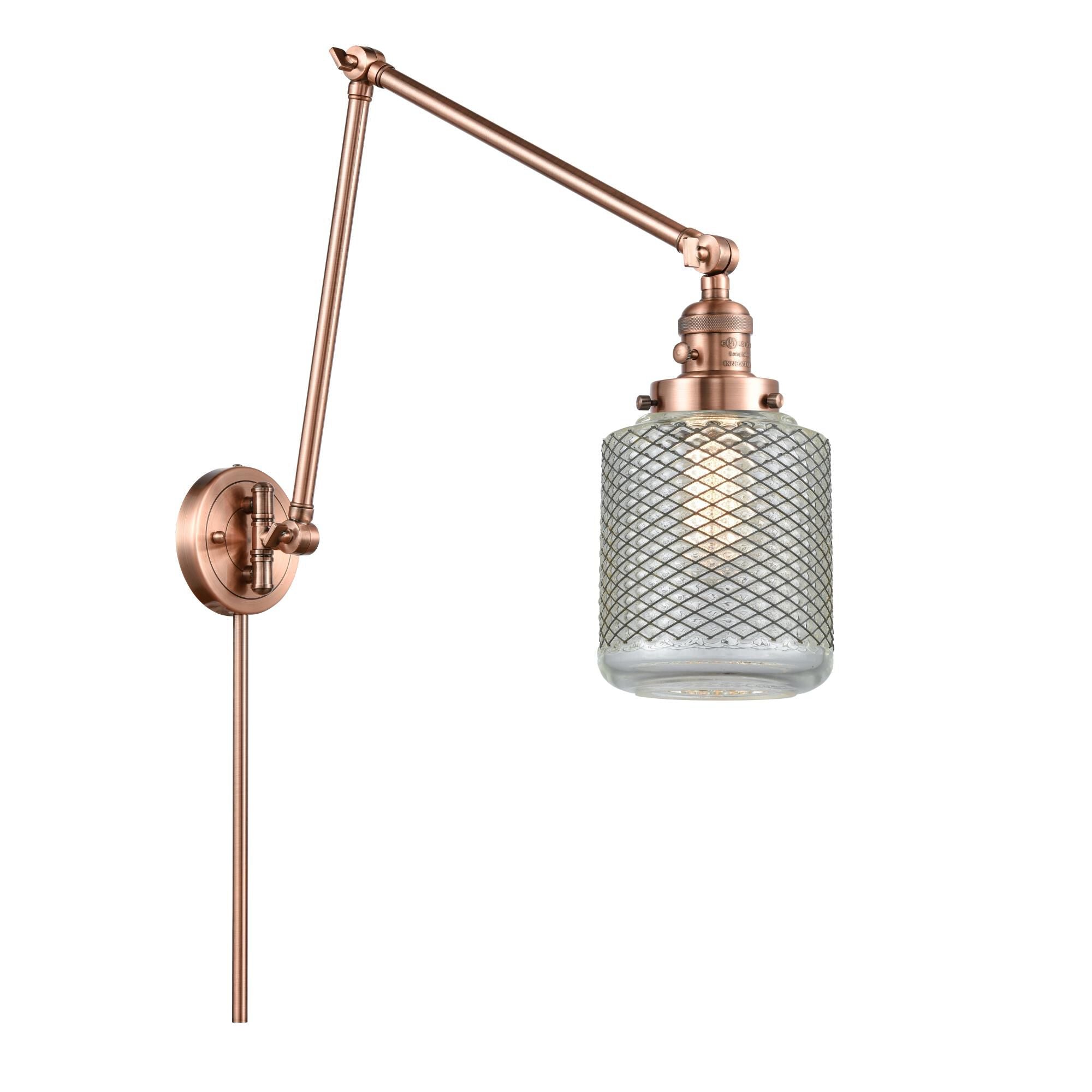 Innovations Lighting Bruno Marashlian Stanton Wall Swing Lamp Stanton - 238-AC-G262 - Farmhouse