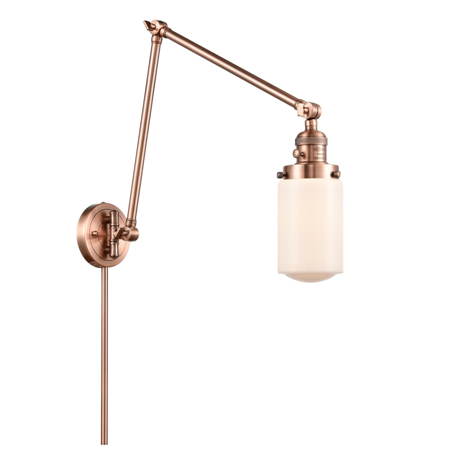 Innovations Lighting Bruno Marashlian Dover Wall Swing Lamp Dover - 238-AC-G311 - Traditional