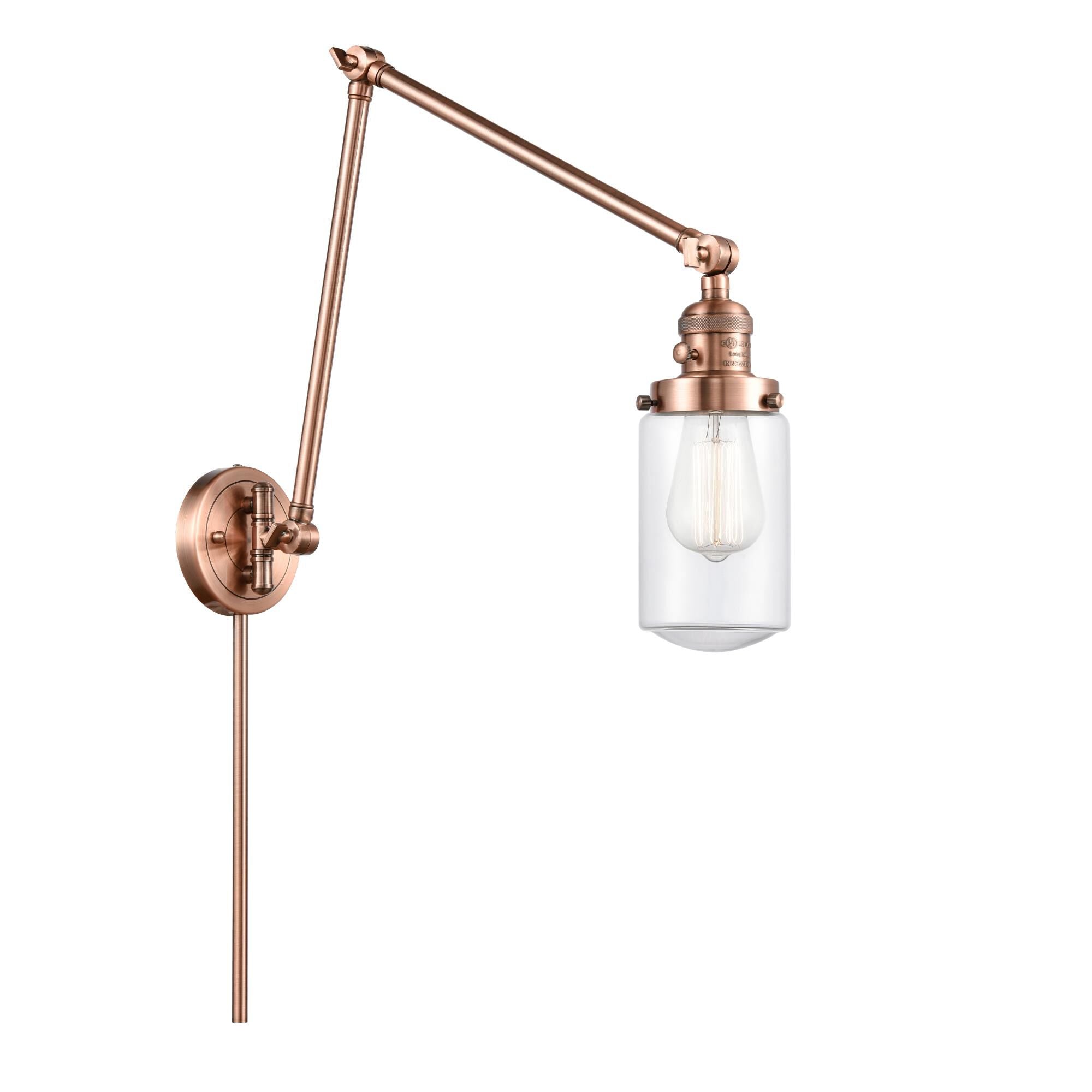Innovations Lighting Bruno Marashlian Dover Wall Swing Lamp Dover - 238-AC-G312 - Traditional