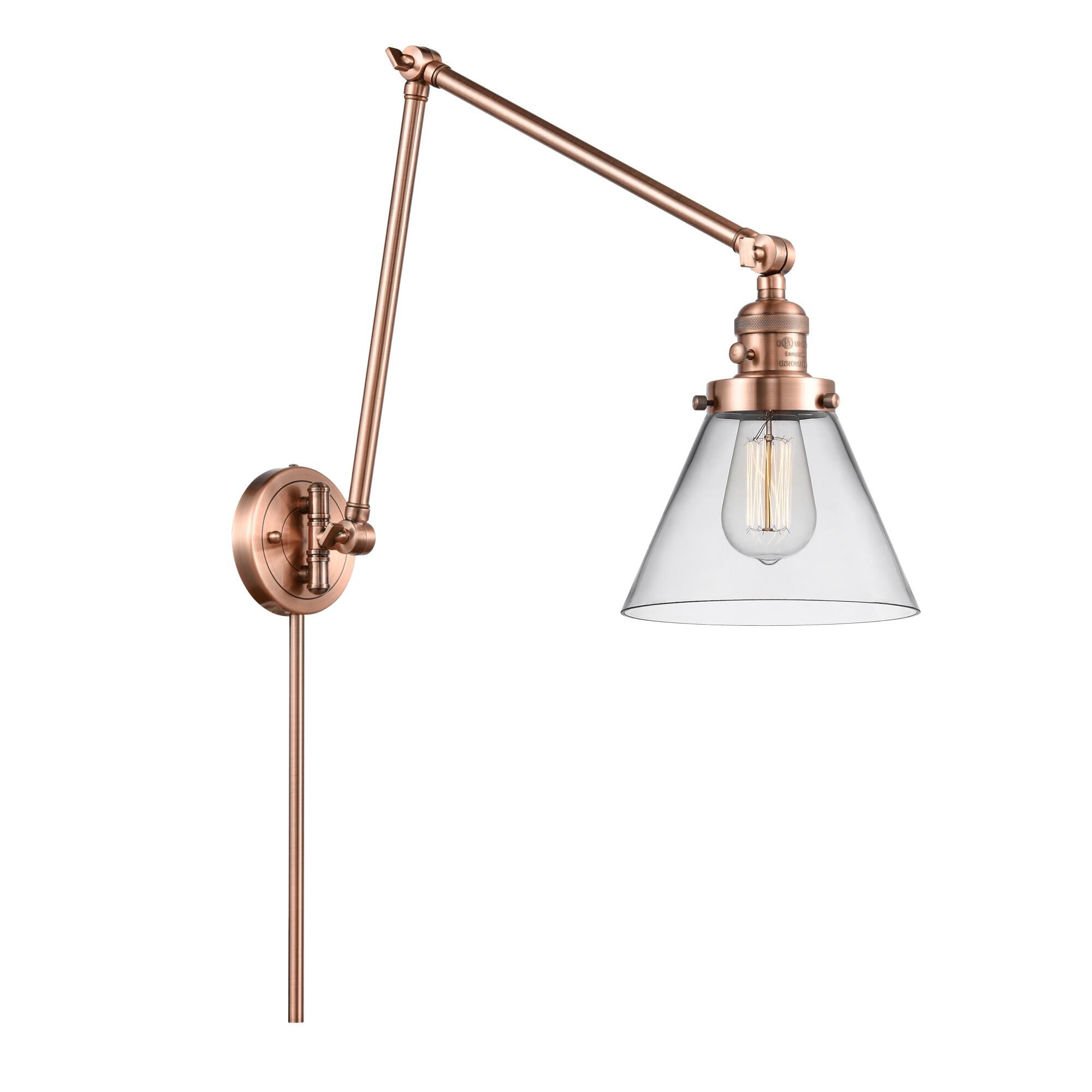 Innovations Lighting Bruno Marashlian Large Cone LED Wall Swing Lamp Large Cone - 238-AC-G42 - Restoration-Vintage