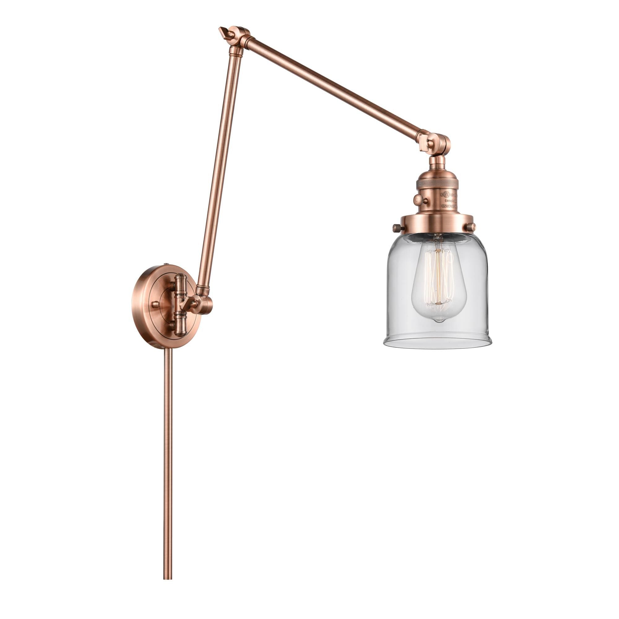 Innovations Lighting Bruno Marashlian Small Bell LED Wall Swing Lamp Small Bell - 238-AC-G52 - Restoration-Vintage