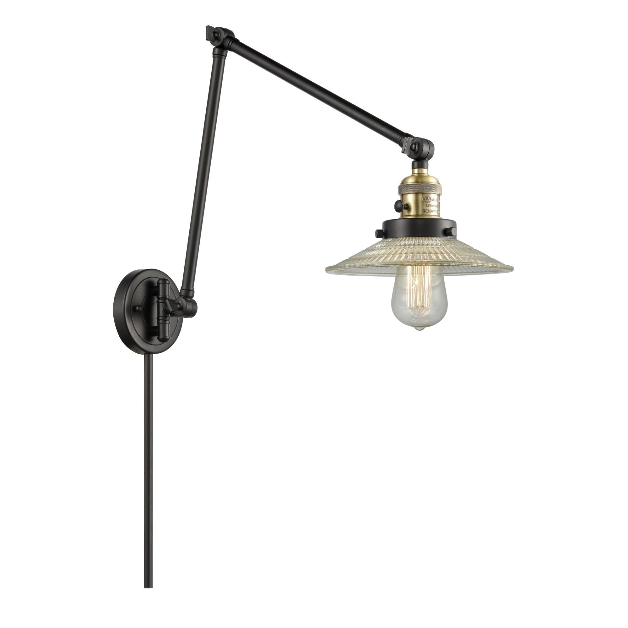 Innovations Lighting Bruno Marashlian Halophane Wall Swing Lamp Halophane - 238-BAB-G2 - Industrial