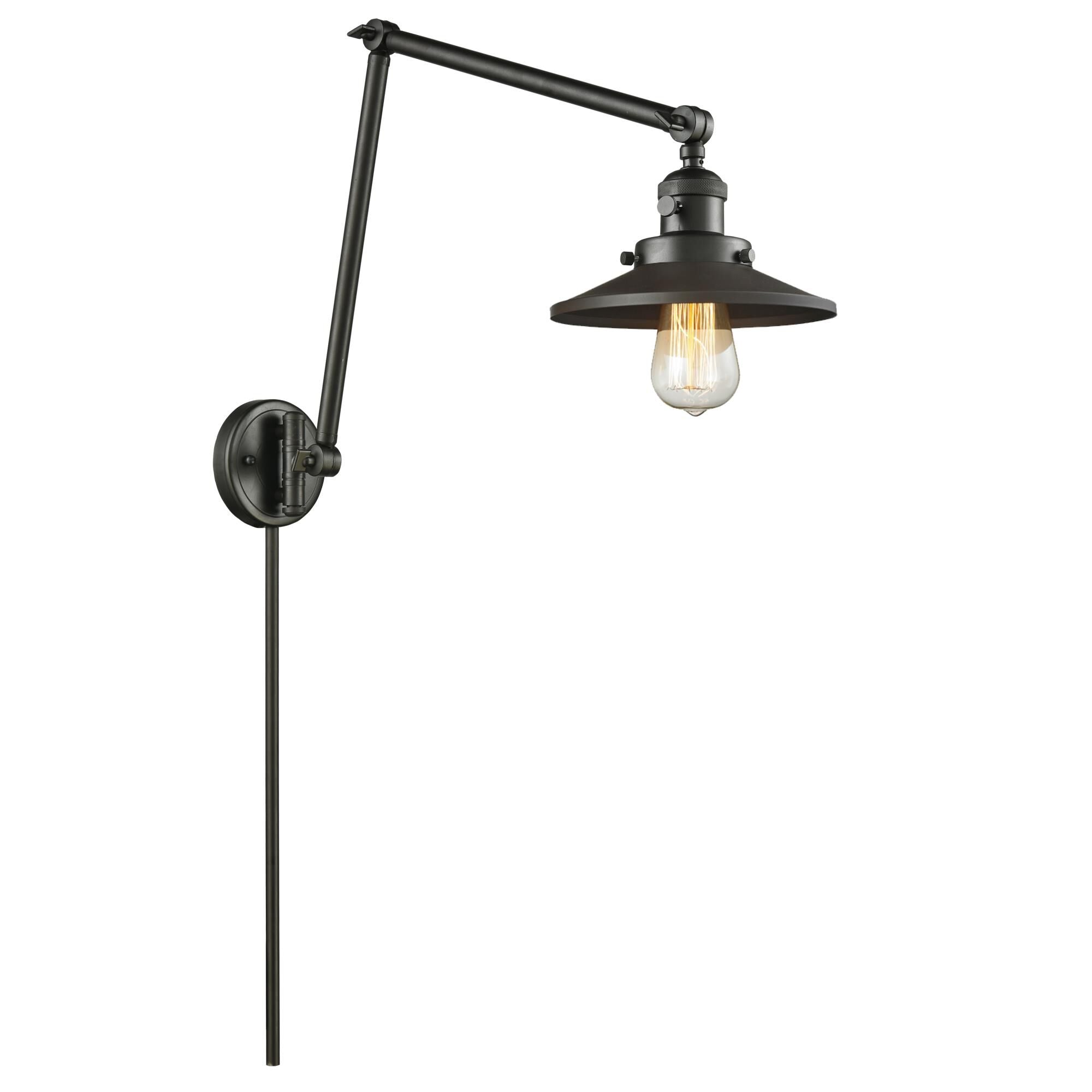 Innovations Lighting Bruno Marashlian Railroad Wall Swing Lamp Railroad - 238-OB-M5 - Restoration-Vintage