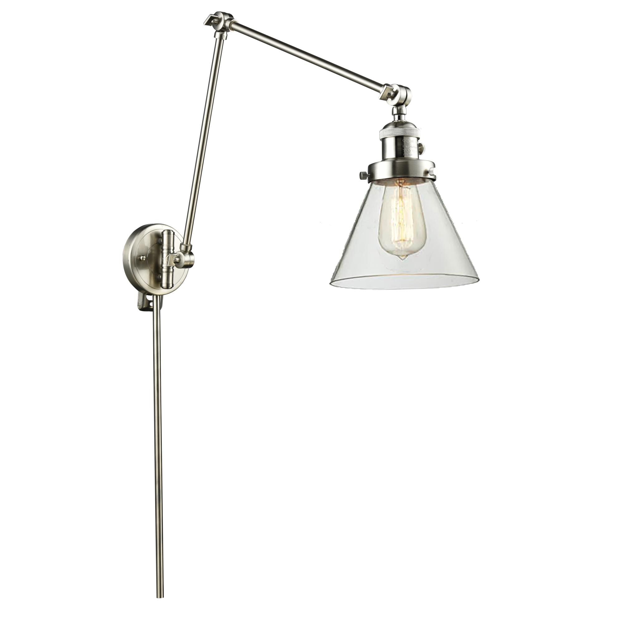 Innovations Lighting Bruno Marashlian Large Cone Wall Swing Lamp Large Cone - 238-SN-G42 - Restoration-Vintage