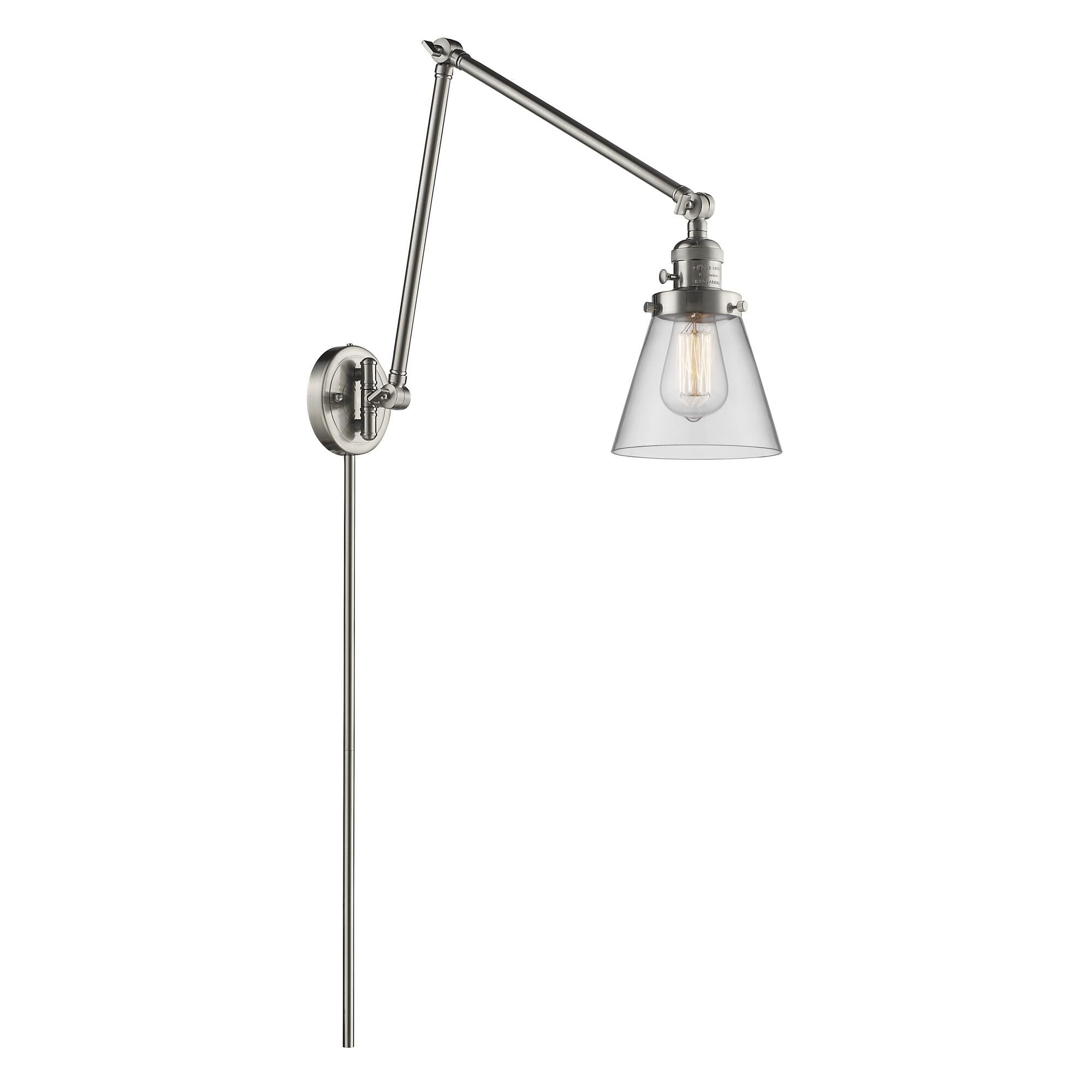 Innovations Lighting Bruno Marashlian Small Cone Wall Swing Lamp Small Cone - 238-SN-G62 - Restoration-Vintage