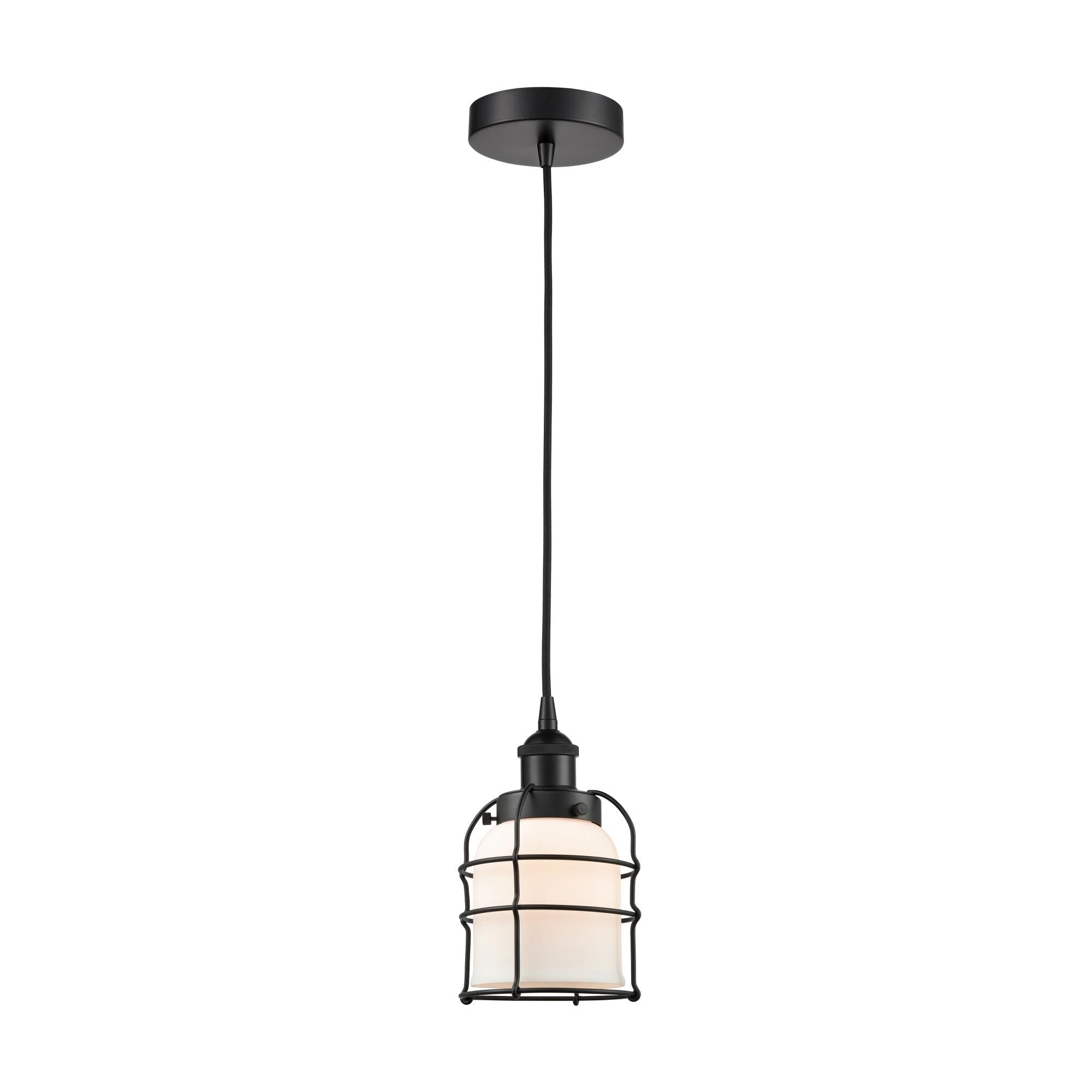 Innovations Lighting Bruno Marashlian Bell Cage 6 Inch Mini Pendant Bell Cage - 616-1PH-BK-G51-CE - Transitional