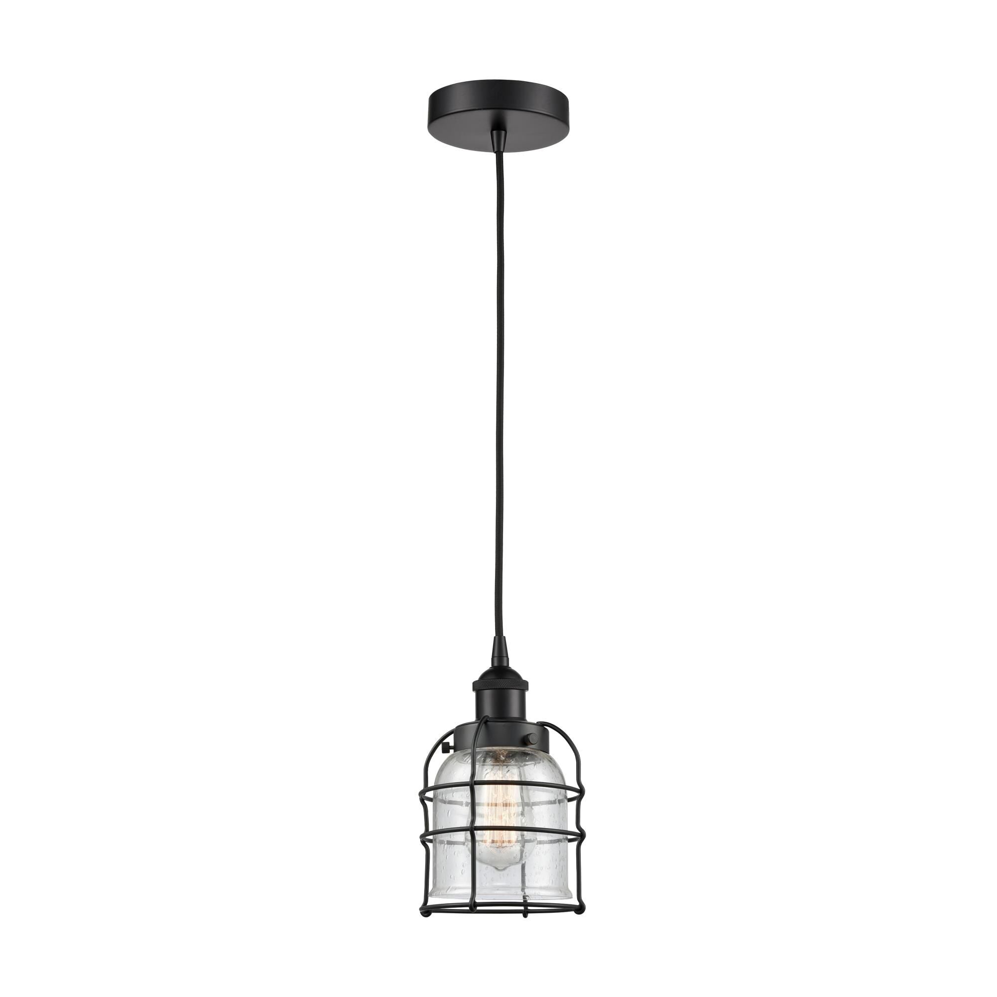 Innovations Lighting Bruno Marashlian Bell Cage 6 Inch Mini Pendant Bell Cage - 616-1PH-BK-G54-CE - Transitional