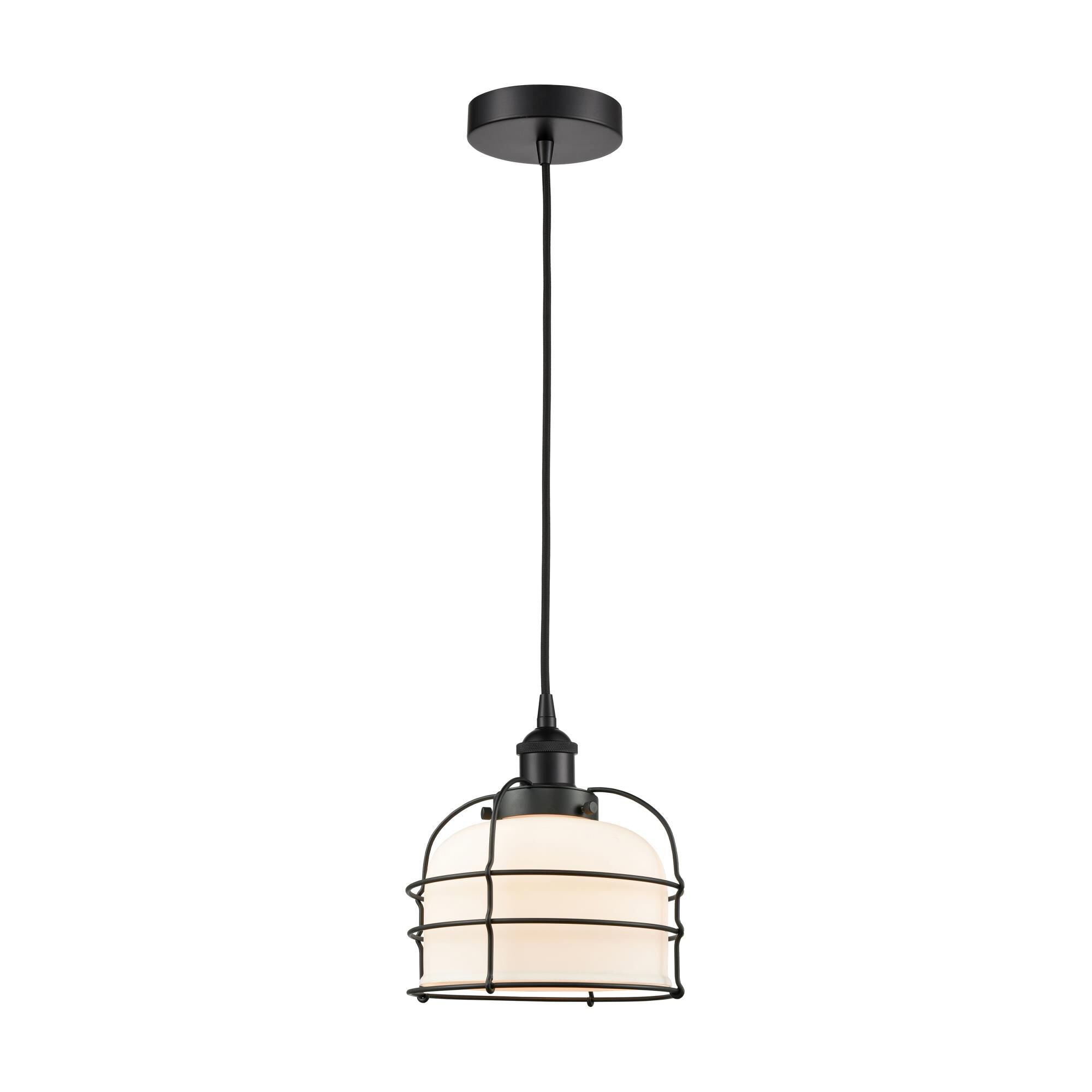 Innovations Lighting Bruno Marashlian Bell Cage 9 Inch Mini Pendant Bell Cage - 616-1PH-BK-G71-CE - Transitional