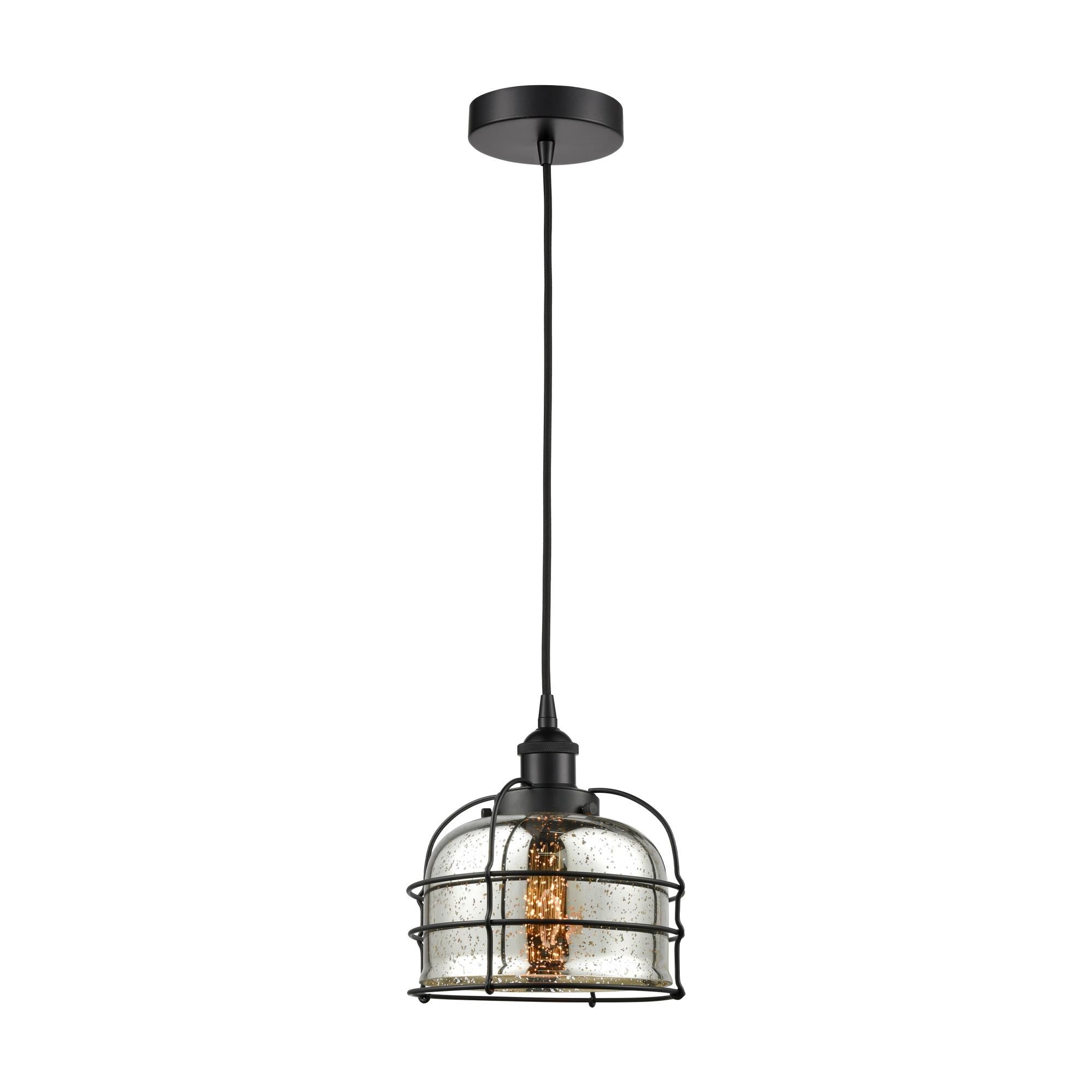 Innovations Lighting Bruno Marashlian Bell Cage 9 Inch Mini Pendant Bell Cage - 616-1PH-BK-G78-CE - Transitional