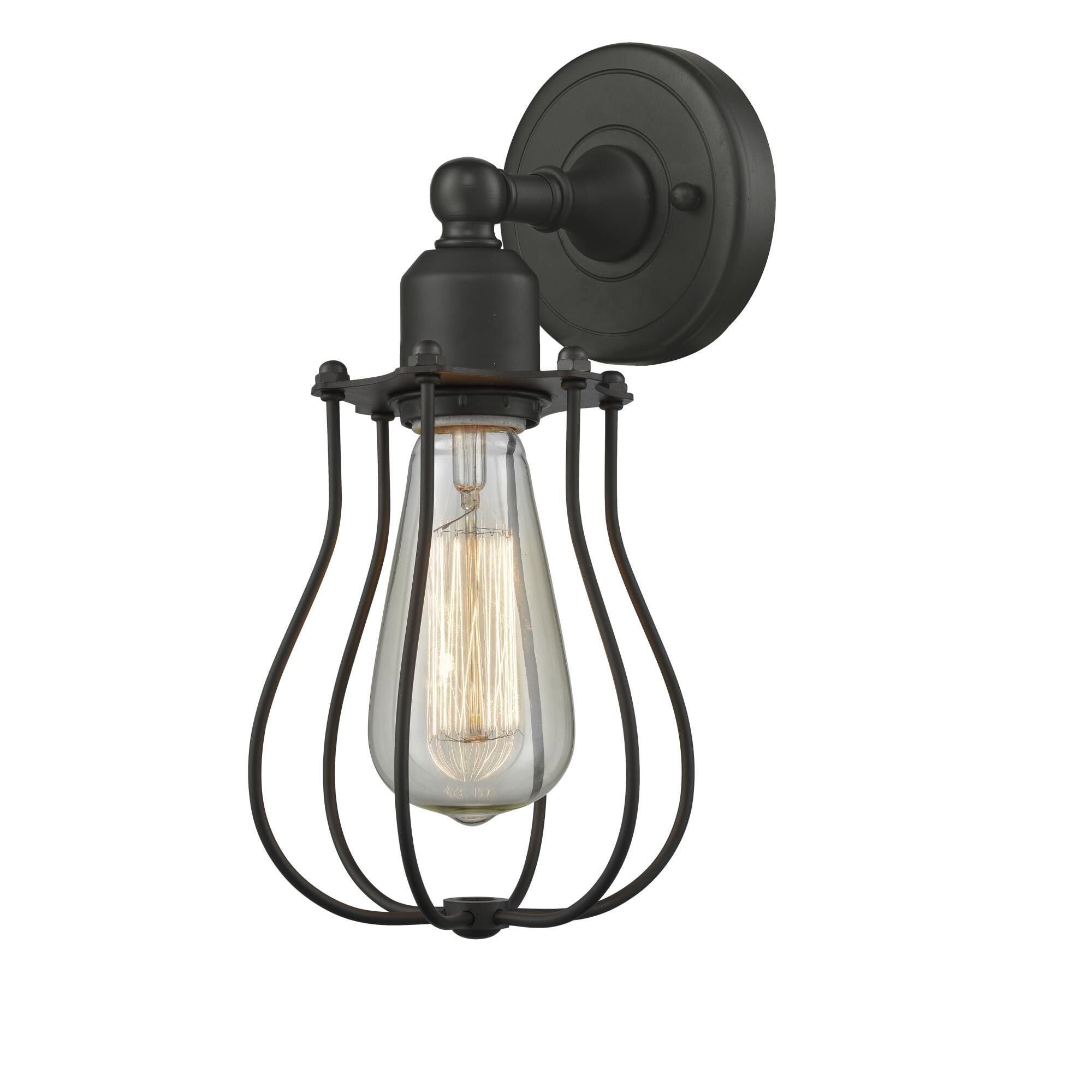 Innovations Lighting Bruno Marashlian Bell Cage 11 Inch Wall Sconce Bell Cage - 900-1W-OB-CE513 - Transitional