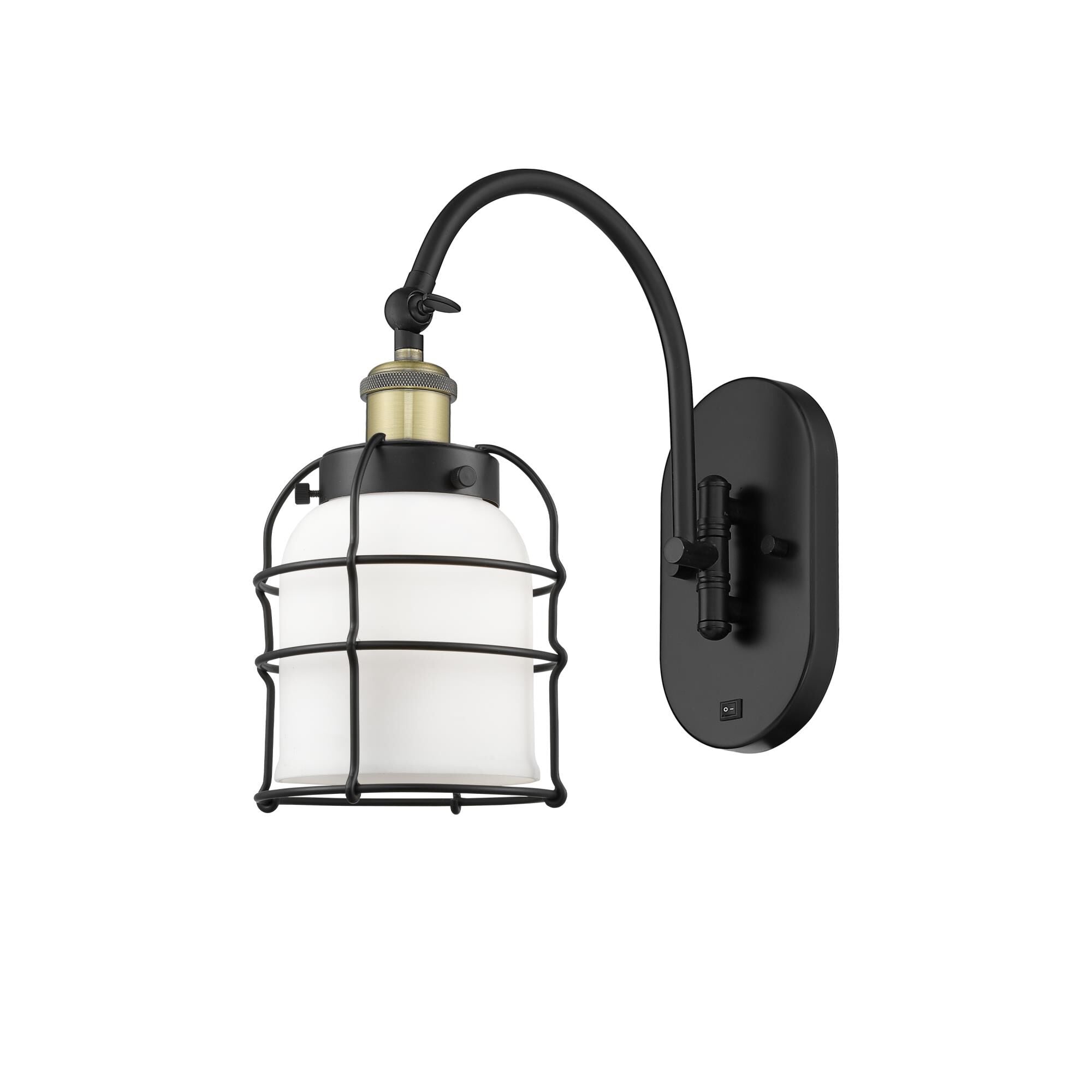 Innovations Lighting Bruno Marashlian Bell Cage 13 Inch Wall Sconce Bell Cage - 918-1W-BK-G58-CE - Industrial