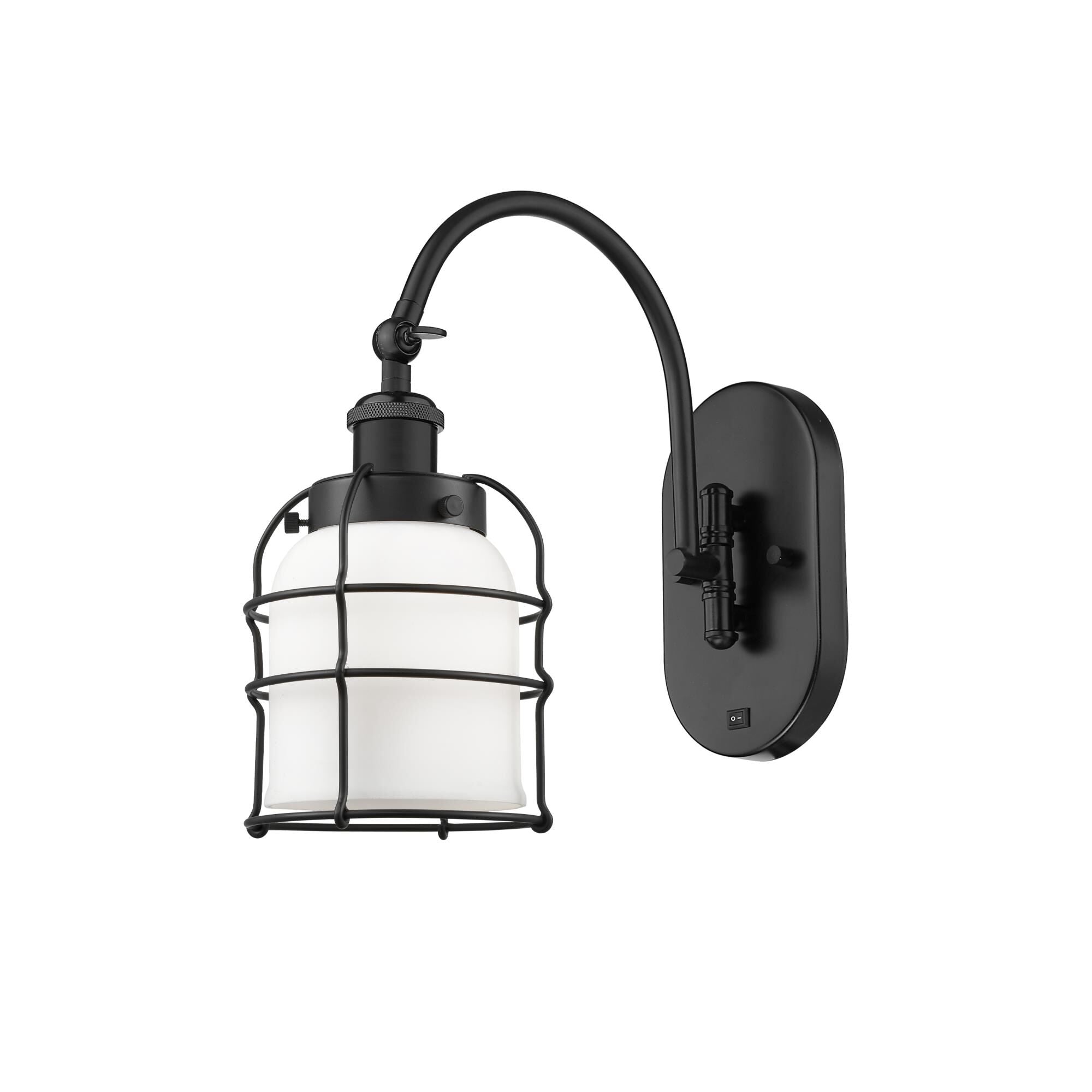 Innovations Lighting Bruno Marashlian Bell Cage 13 Inch Wall Sconce Bell Cage - 918-1W-BK-G51-CE - Industrial