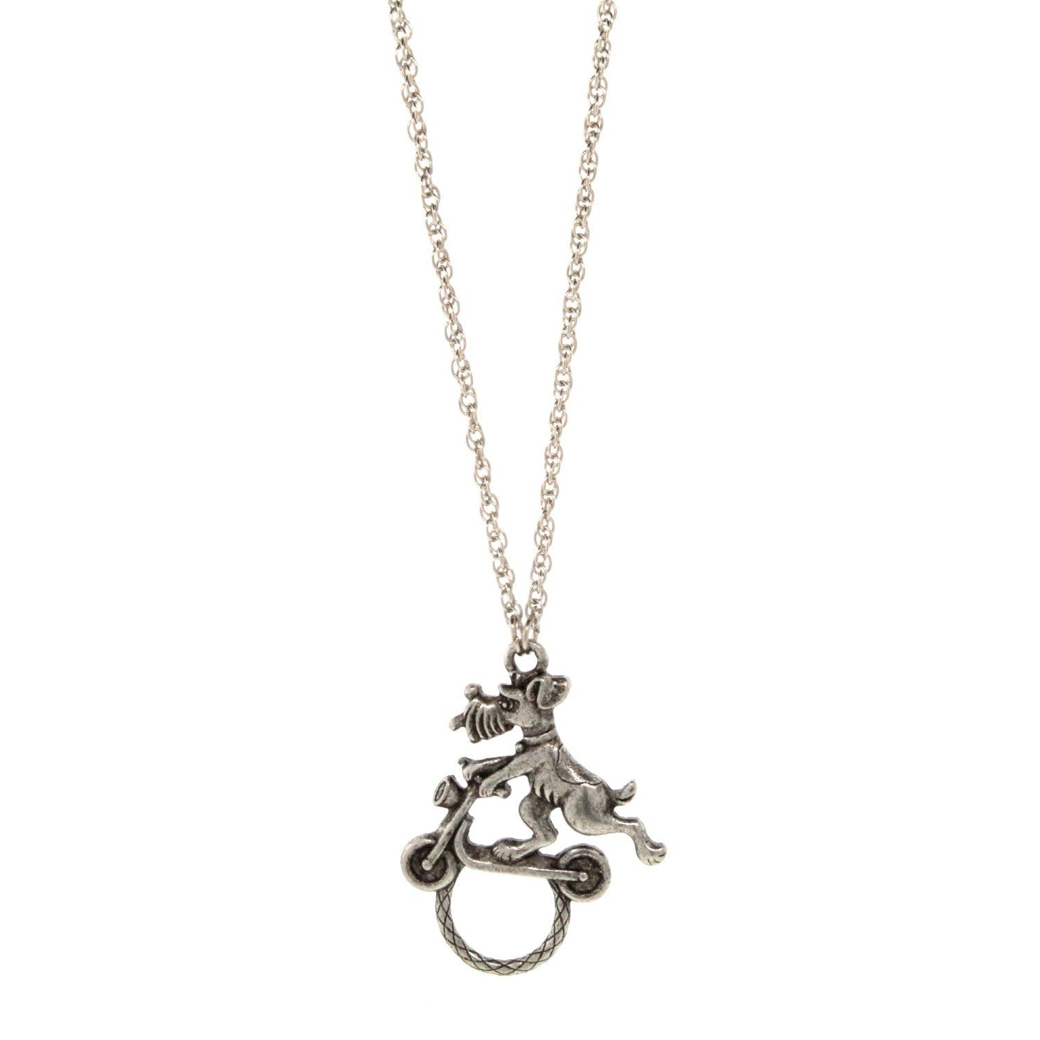 Pewter Dog on Scooter Eyeglass Holder 30