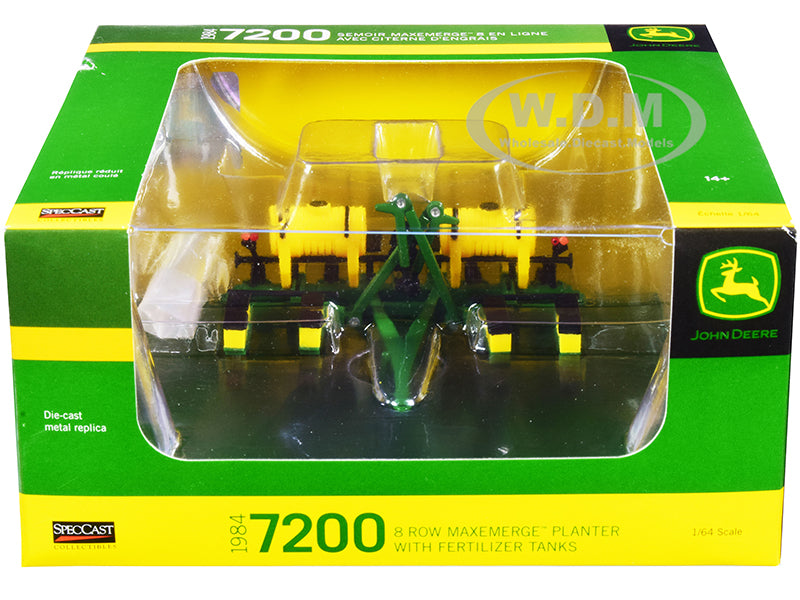 John Deere 1984 7200 8 Row Maxemerge Planter with Fertilizer Tanks 1-64 Diecast Model by Speccast