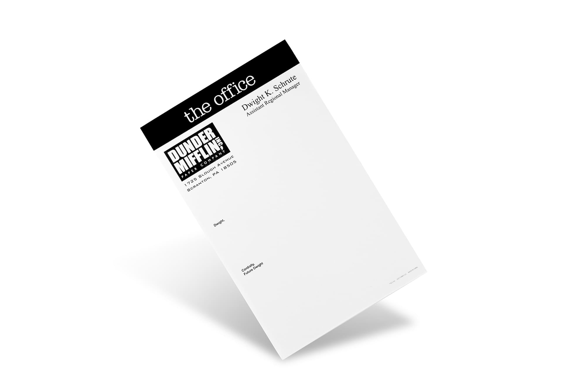 The Office “Dear Future Dwight” 5x8" 50-Sheet Notepad