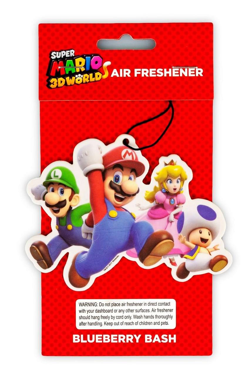 Super Mario Group Air Freshener | Licensed Nintendo Accessory - Blueberry Scent