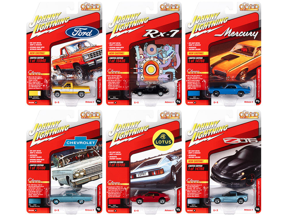 "Classic Gold Collection" 2021 Set A of 6 Cars Release 4 164 Diecast Model Cars by Johnny Lightning