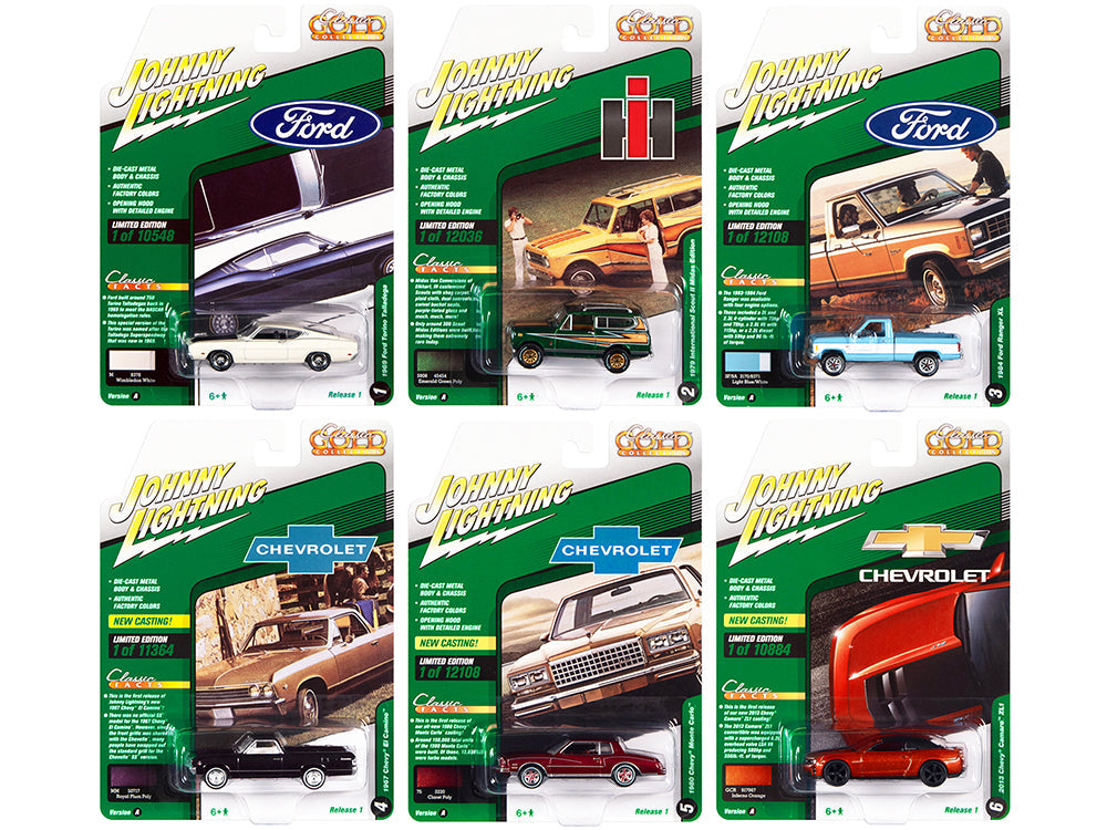 "Classic Gold Collection" 2022 Set A of 6 Cars Release 1 164 Diecast Model Cars by Johnny Lightning