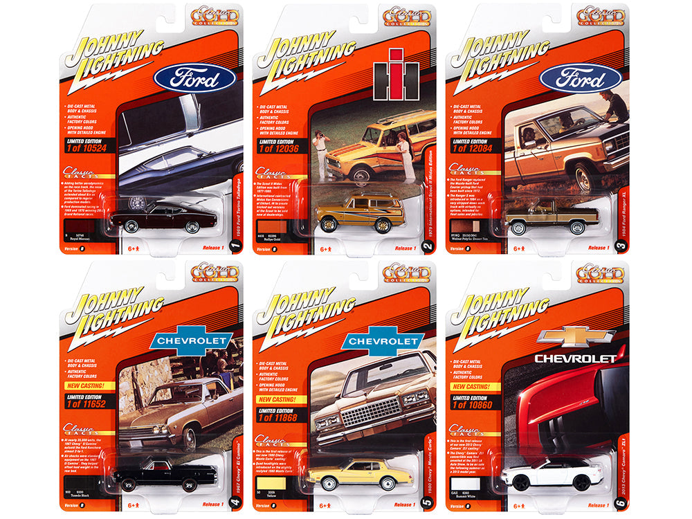 "Classic Gold Collection" 2022 Set B of 6 Cars Release 1 164 Diecast Model Cars by Johnny Lightning