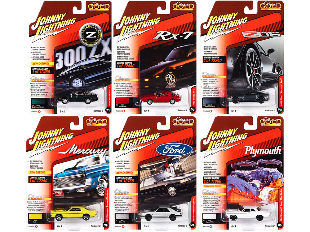 "Classic Gold Collection" 2022 Set B of 6 Cars Release 2 164 Diecast Model Cars by Johnny Lightning